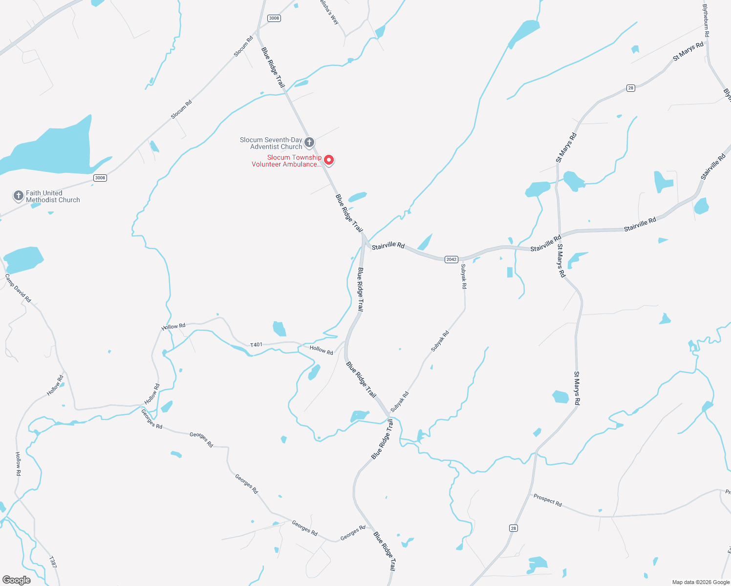 map of restaurants, bars, coffee shops, grocery stores, and more near State Route 3007 in Mountain Top