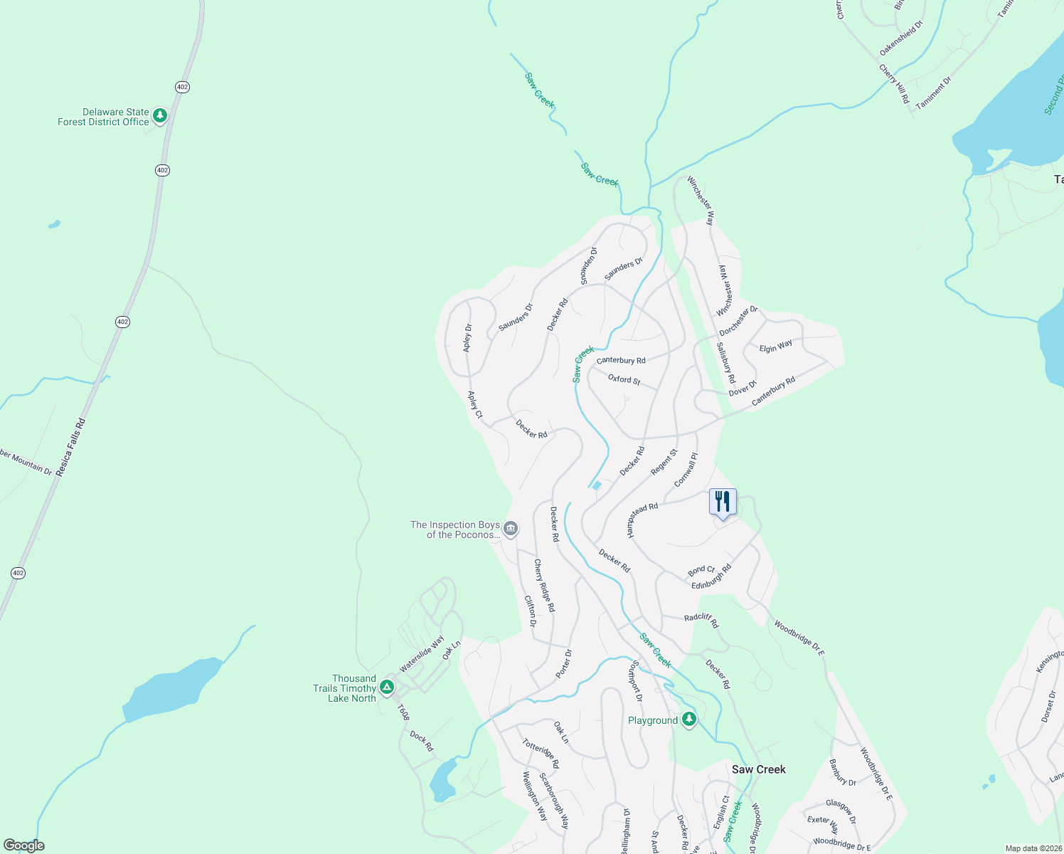 map of restaurants, bars, coffee shops, grocery stores, and more near 163 Yorkshire Court in Pike County