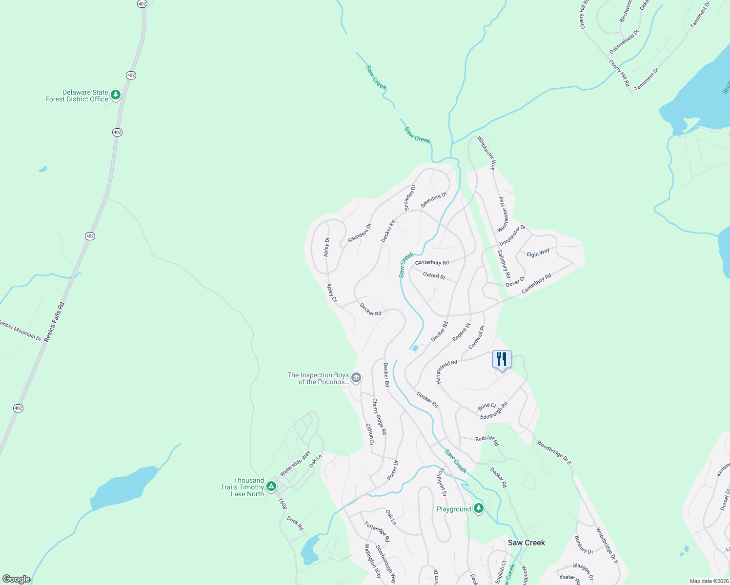map of restaurants, bars, coffee shops, grocery stores, and more near 163 Yorkshire Court in Pike County