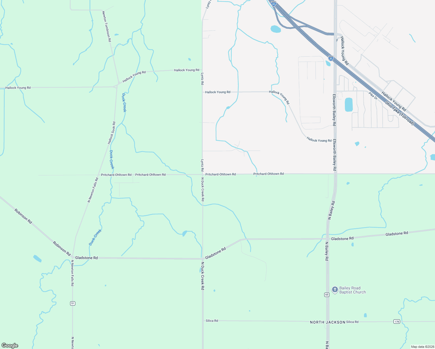 map of restaurants, bars, coffee shops, grocery stores, and more near 12711 Pritchard-Ohltown Road in Warren