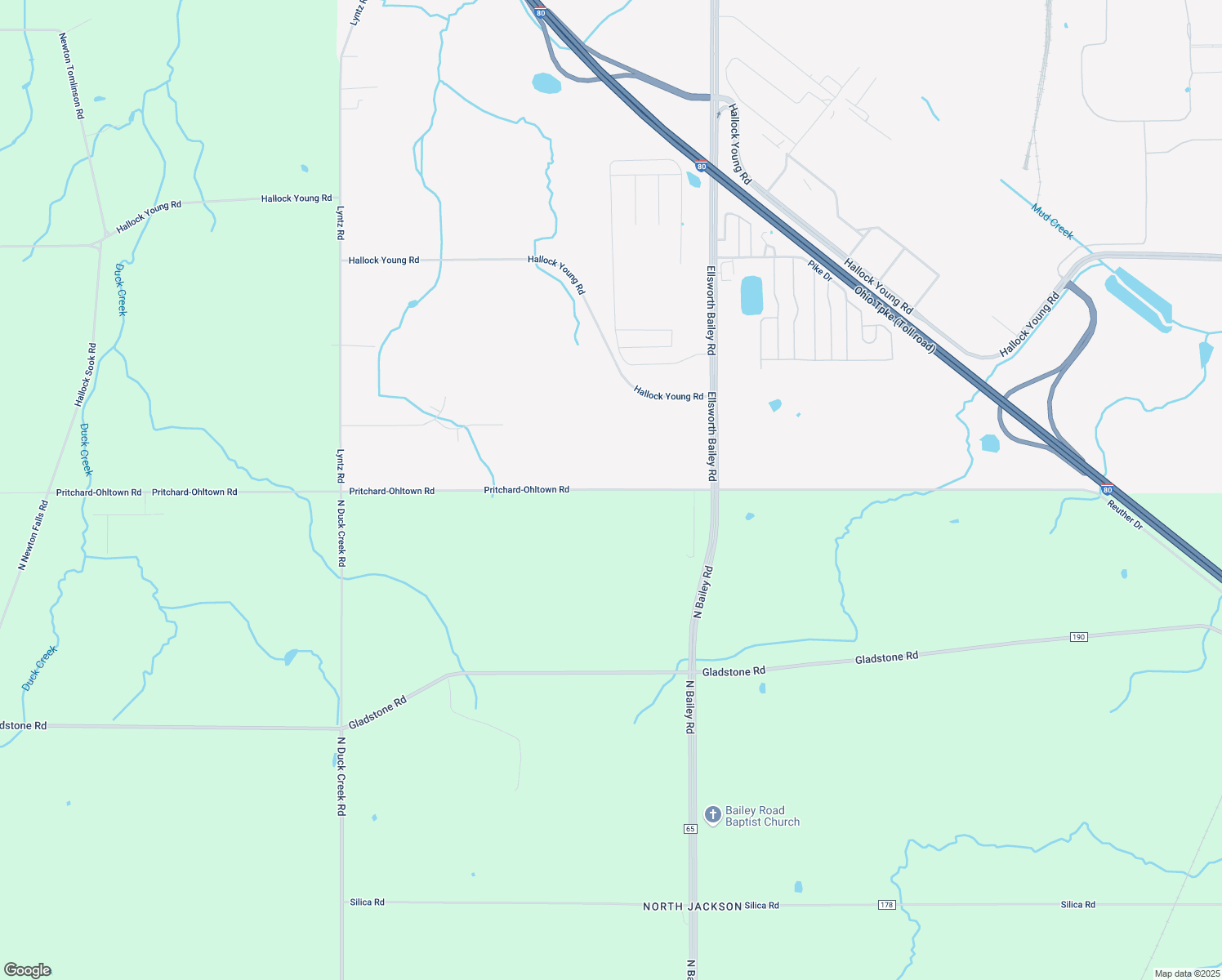 map of restaurants, bars, coffee shops, grocery stores, and more near 2640 Pritchard-Ohltown Road in Warren