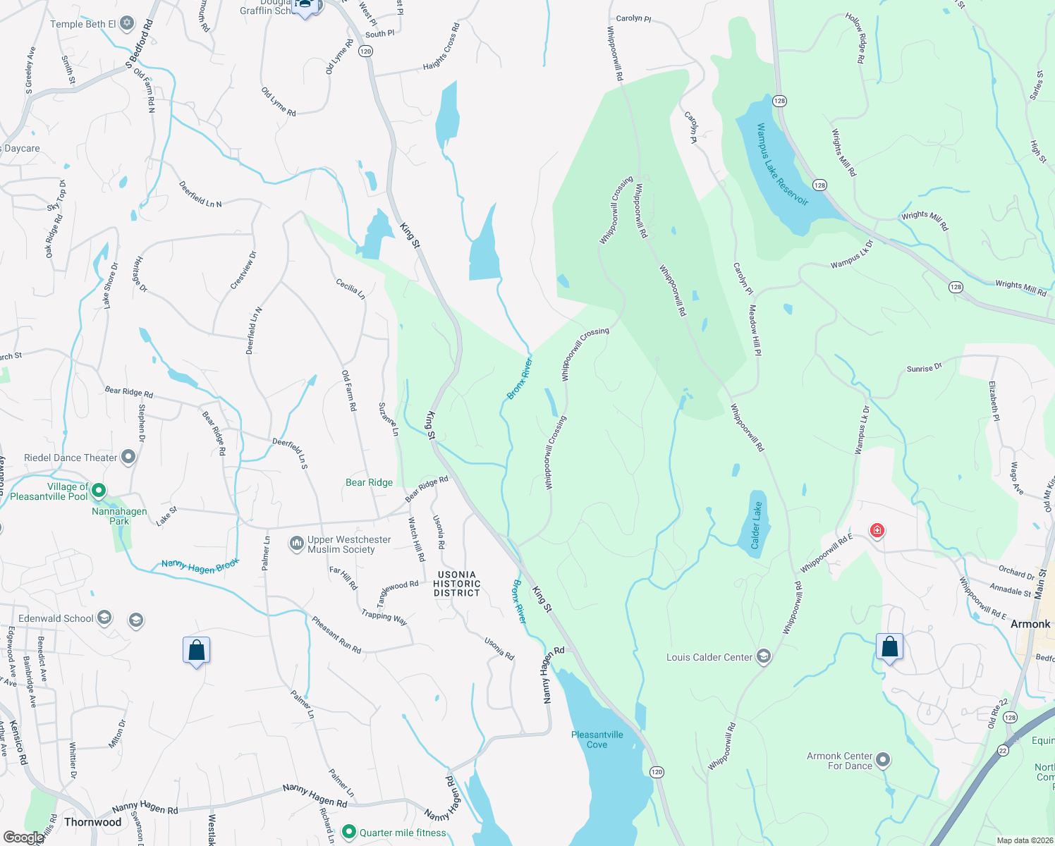 map of restaurants, bars, coffee shops, grocery stores, and more near 5 Deer Trail in Westchester County