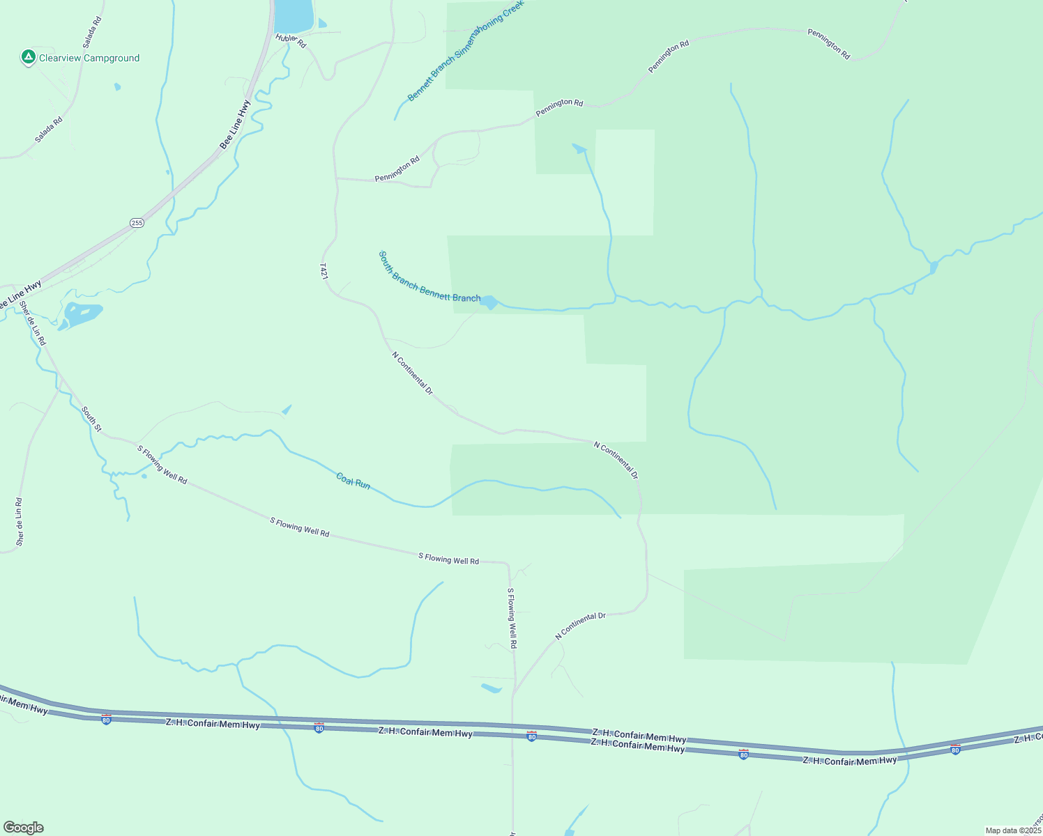map of restaurants, bars, coffee shops, grocery stores, and more near 2218 North Continental Drive in DuBois