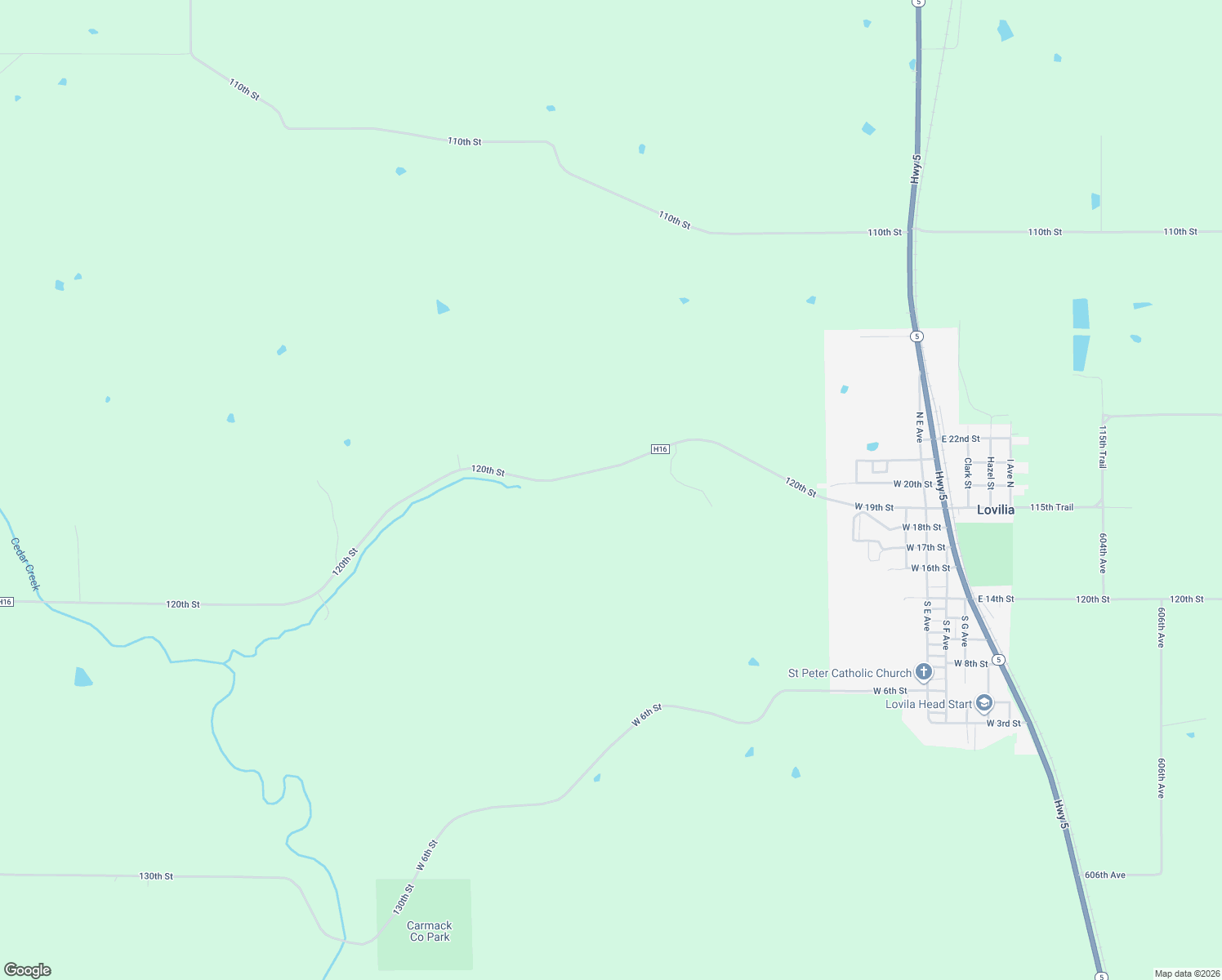 map of restaurants, bars, coffee shops, grocery stores, and more near 5906 120th Street in Lovilia