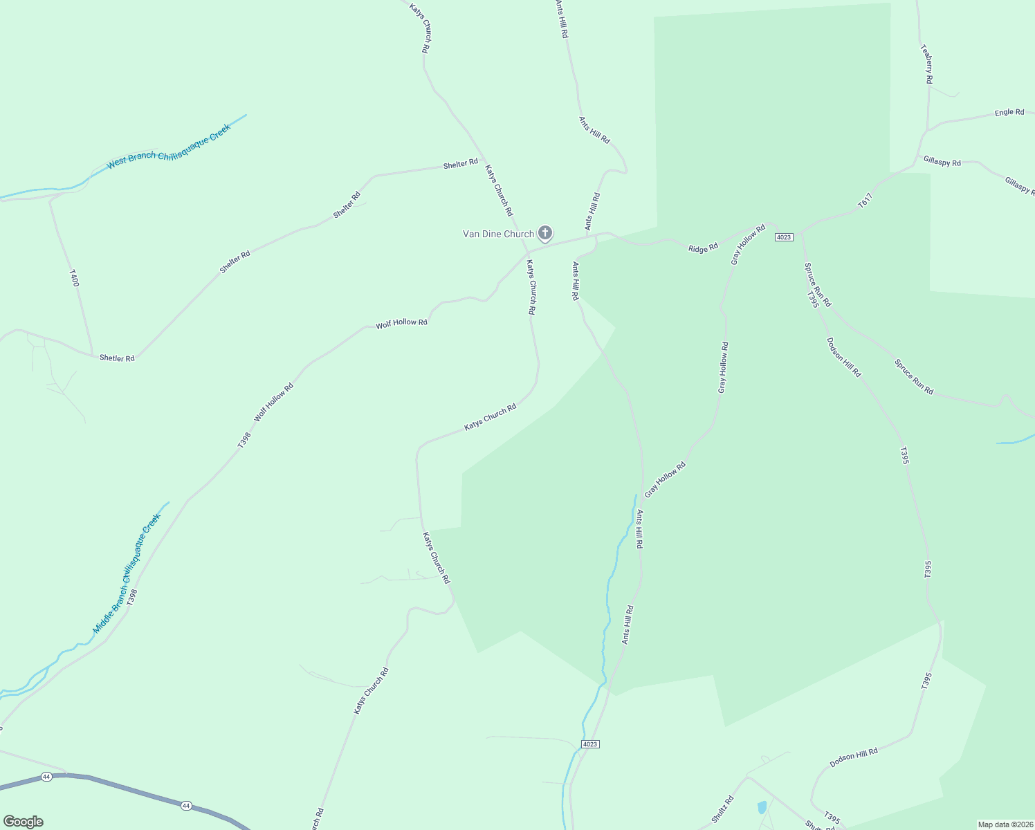 map of restaurants, bars, coffee shops, grocery stores, and more near 339 Katys Church Road in Muncy