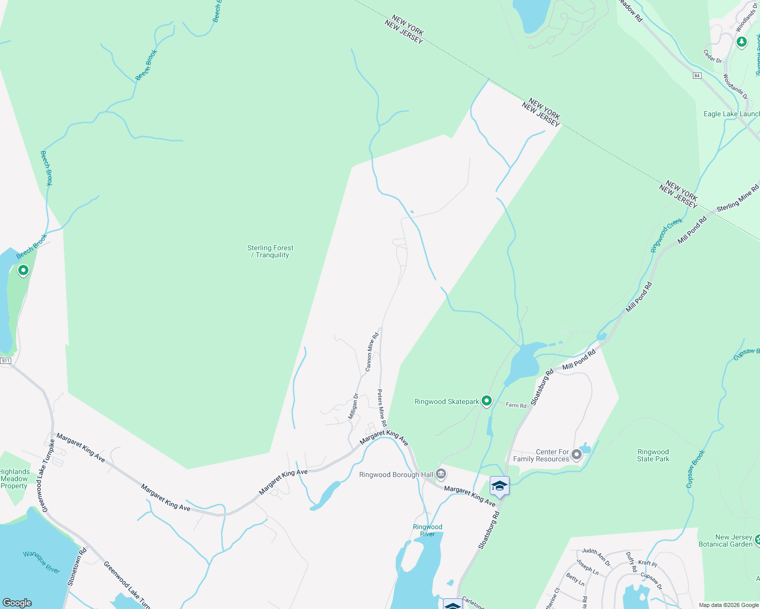 map of restaurants, bars, coffee shops, grocery stores, and more near 117 Peters Mine Road in Ringwood
