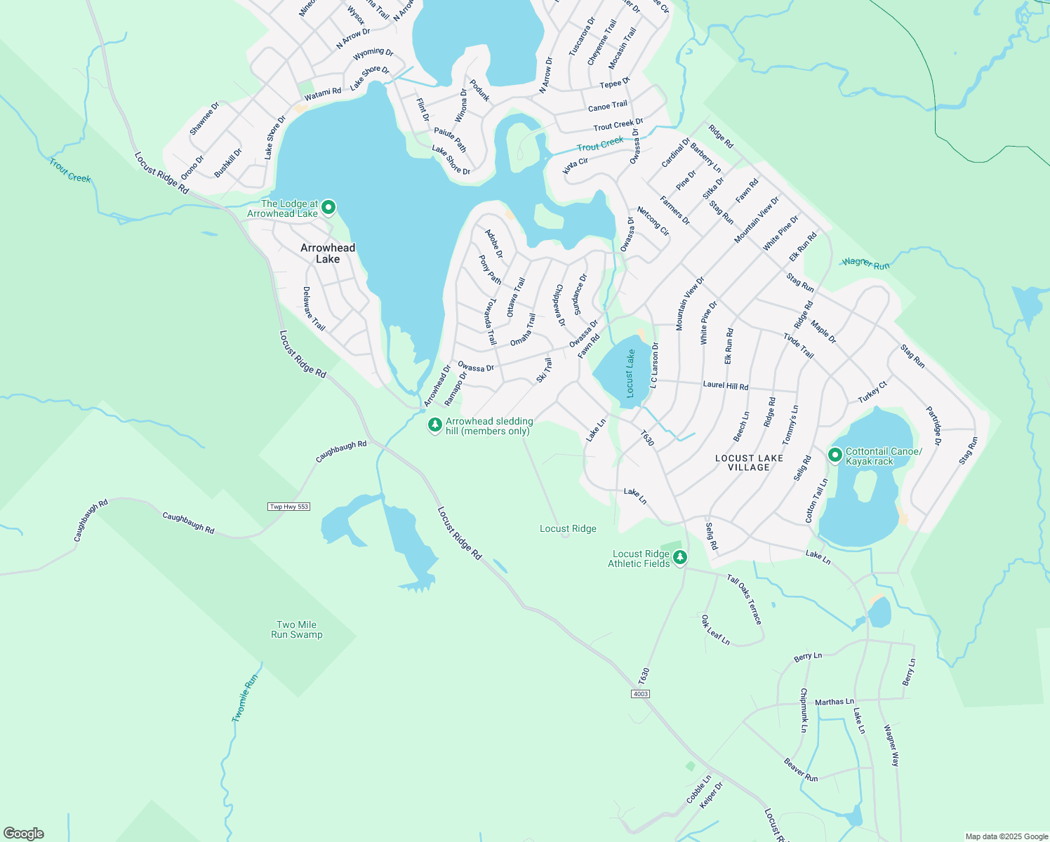 map of restaurants, bars, coffee shops, grocery stores, and more near 334 Fawn Road in Monroe County