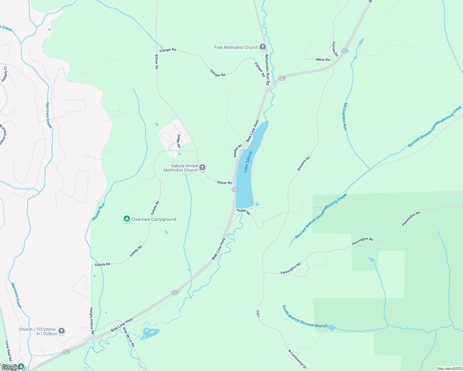 map of restaurants, bars, coffee shops, grocery stores, and more near 19 Kilmer Road in DuBois