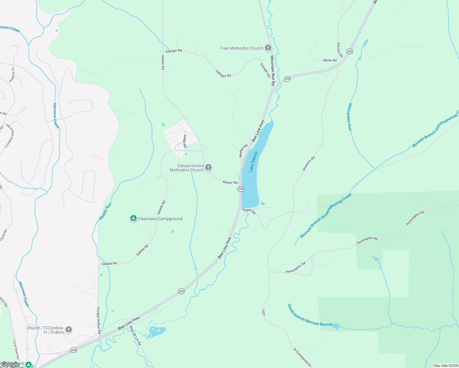 map of restaurants, bars, coffee shops, grocery stores, and more near 19 Kilmer Road in DuBois