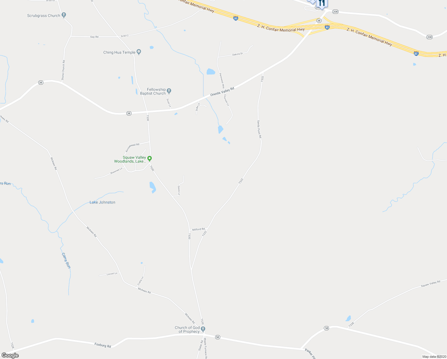 map of restaurants, bars, coffee shops, grocery stores, and more near 276 Sandy Point Road in Emlenton