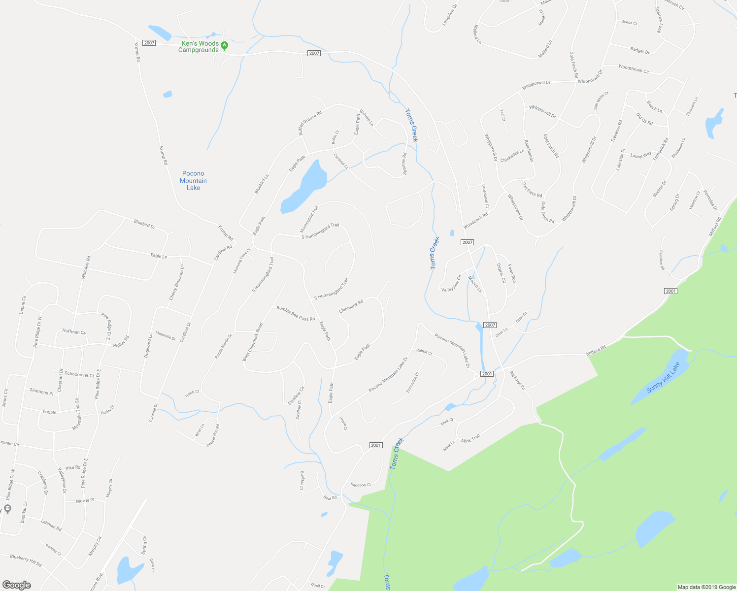 map of restaurants, bars, coffee shops, grocery stores, and more near 116 Chipmunk Road in Bushkill