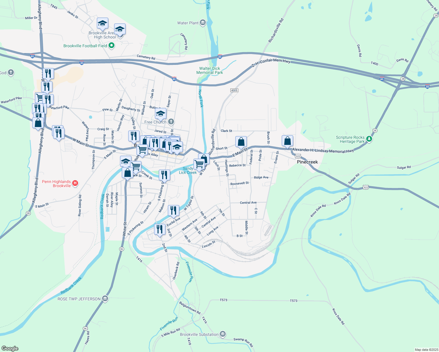 Spruce Street, Brookville PA Walk Score