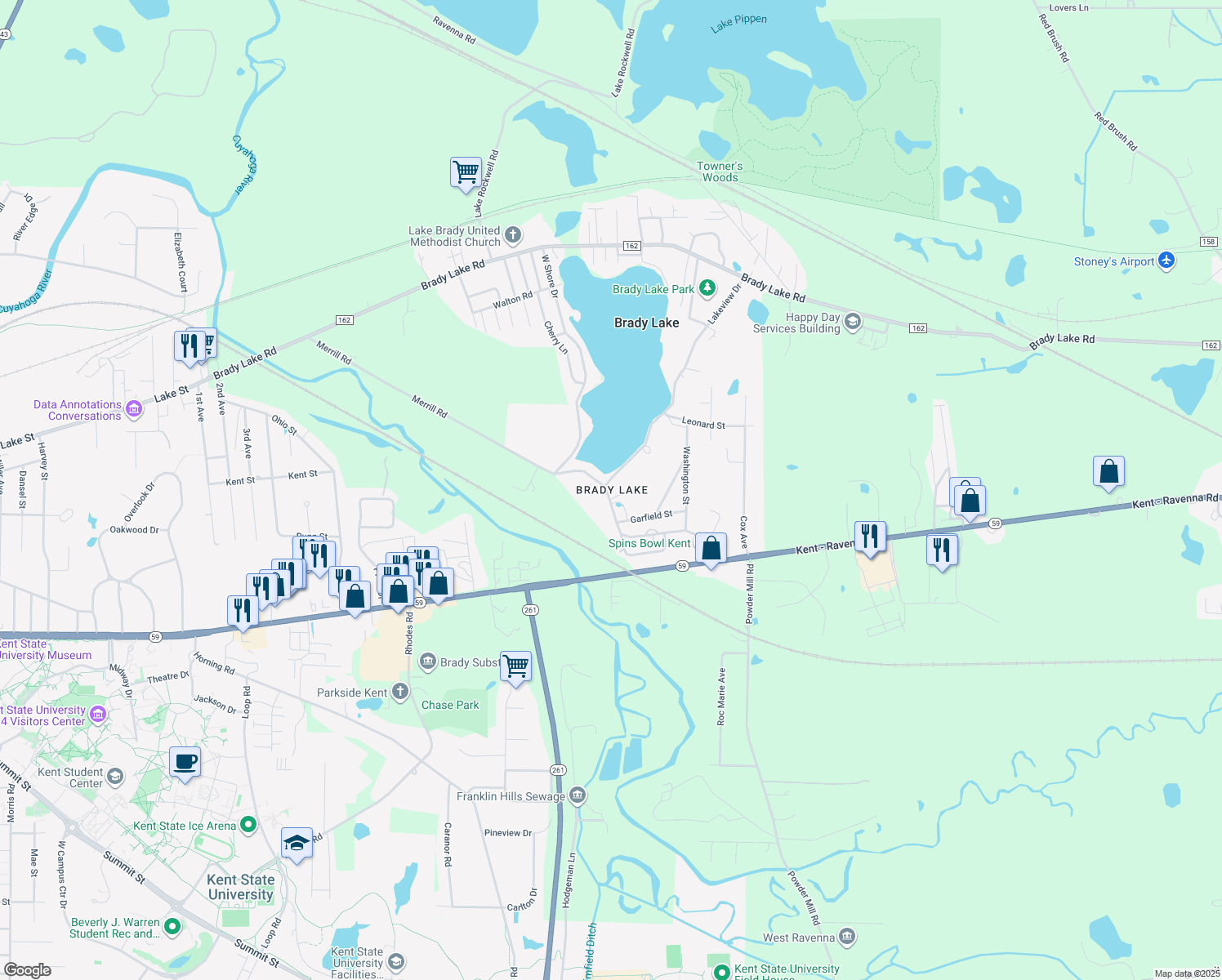 Brady Lake OH Walk Score
