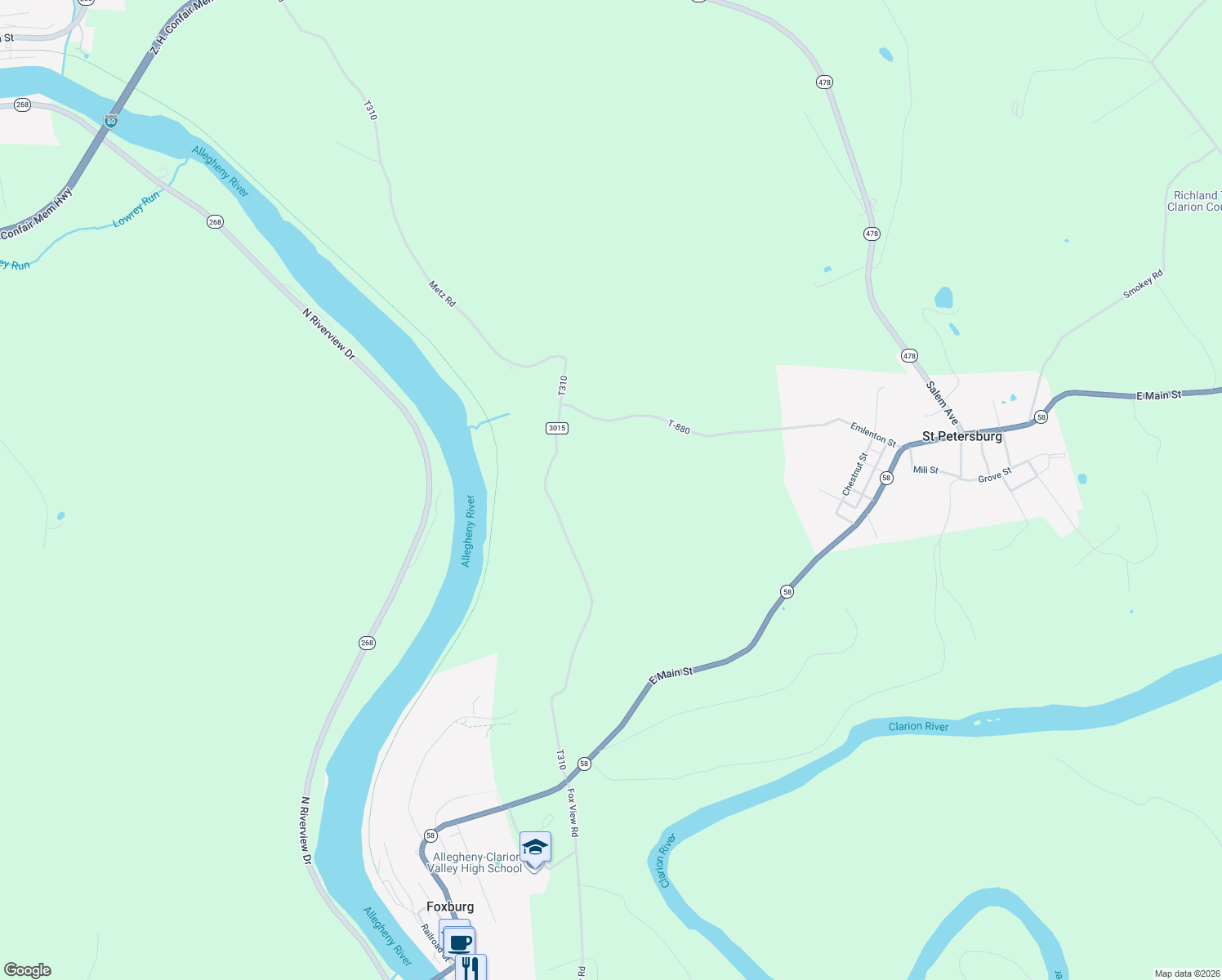 map of restaurants, bars, coffee shops, grocery stores, and more near in Saint Petersburg