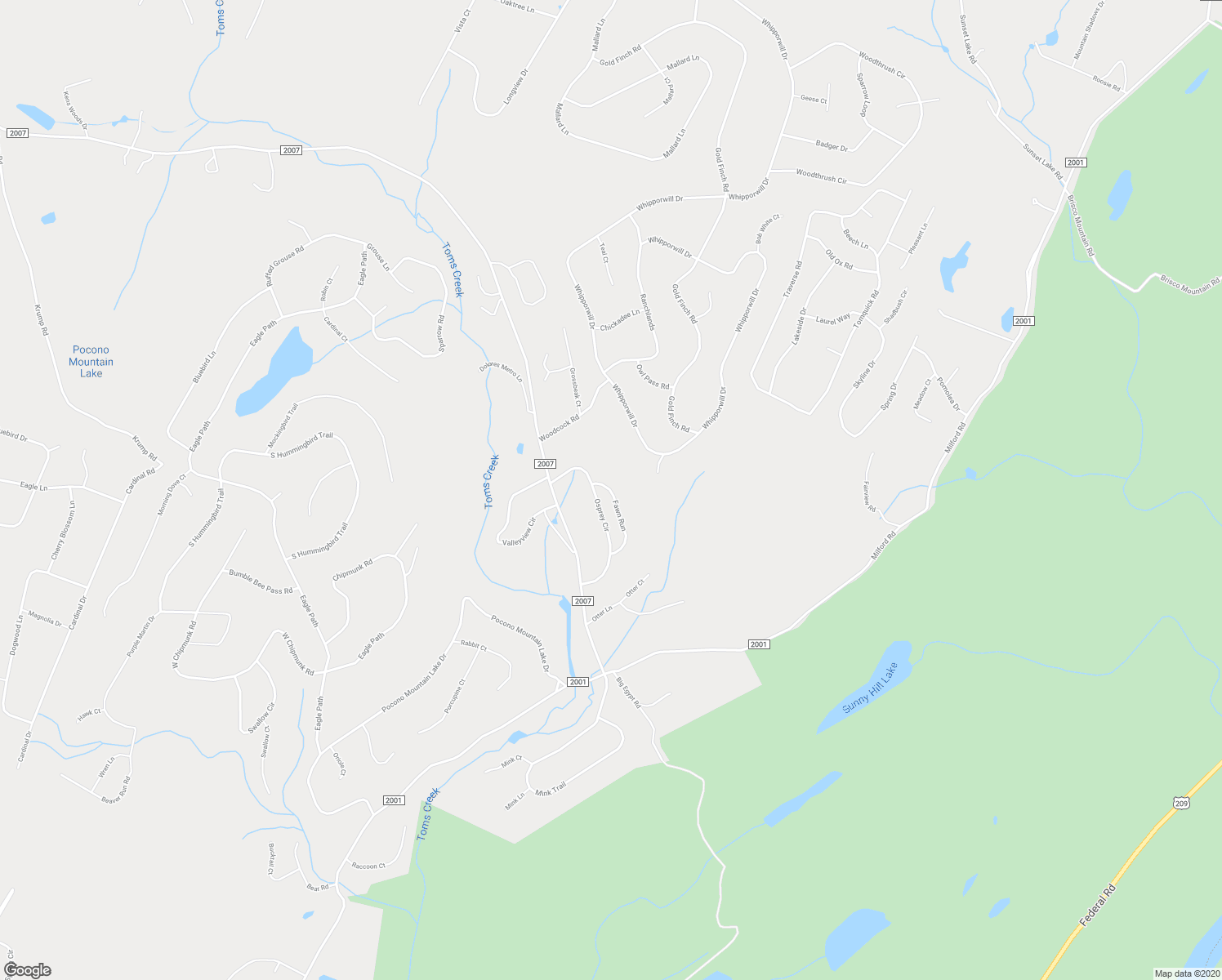 map of restaurants, bars, coffee shops, grocery stores, and more near 445 Fawn Run in Pike County