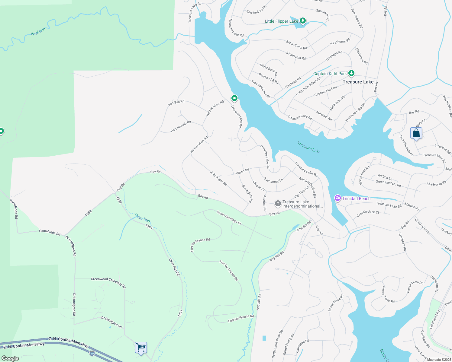 map of restaurants, bars, coffee shops, grocery stores, and more near 31-743 Jolly Roger Road in DuBois
