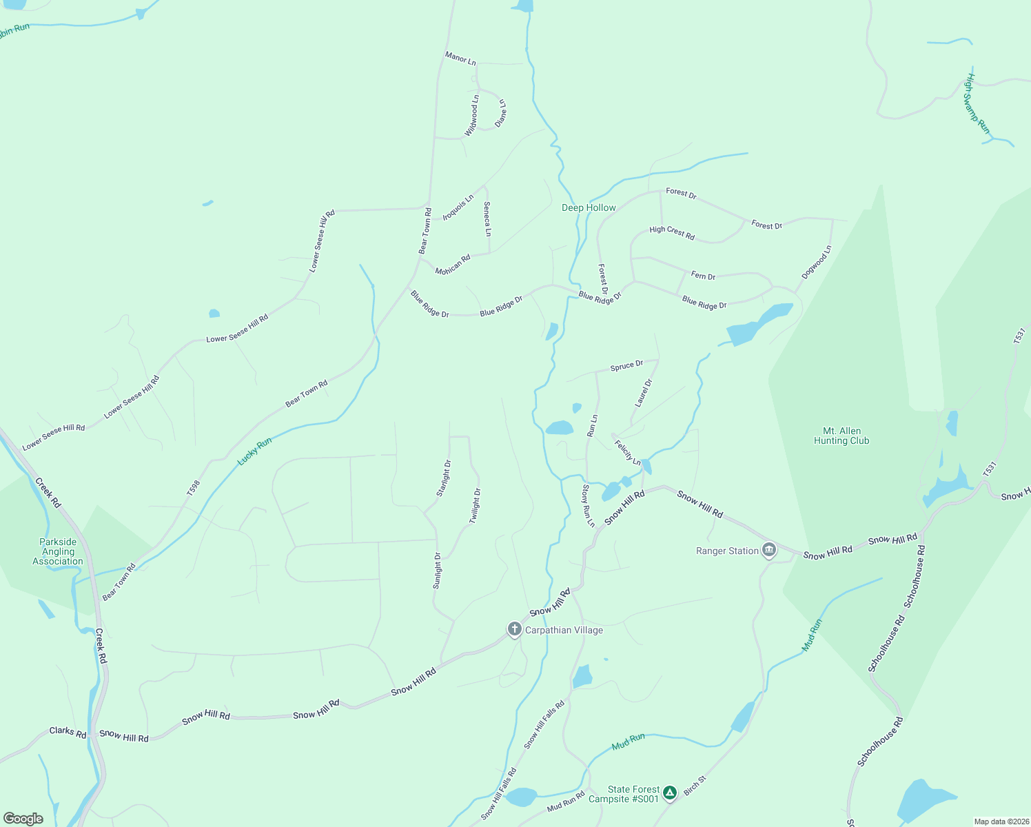 map of restaurants, bars, coffee shops, grocery stores, and more near 244 Spring Run Drive in Cresco