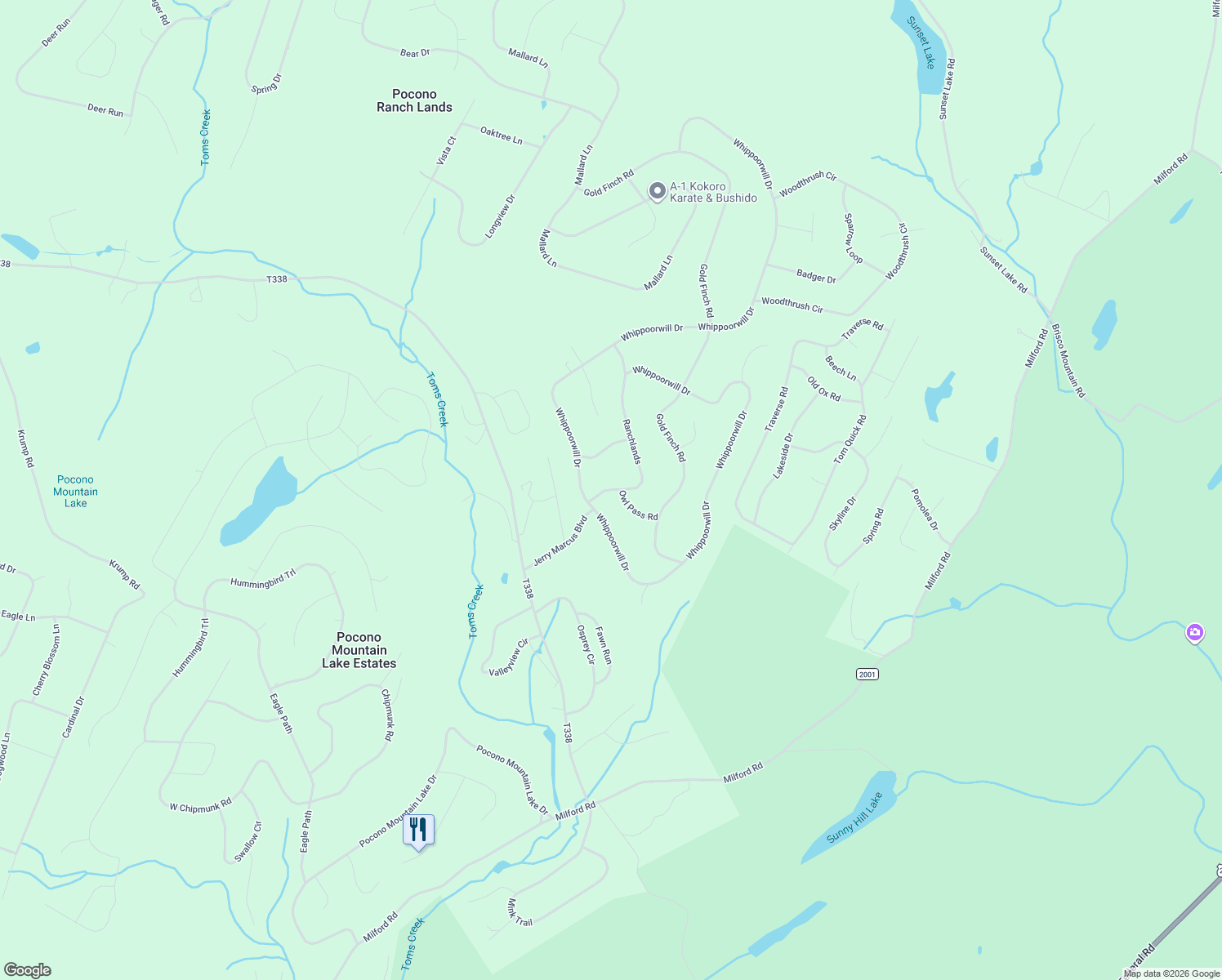 map of restaurants, bars, coffee shops, grocery stores, and more near 310 Ranchlands in Pike County