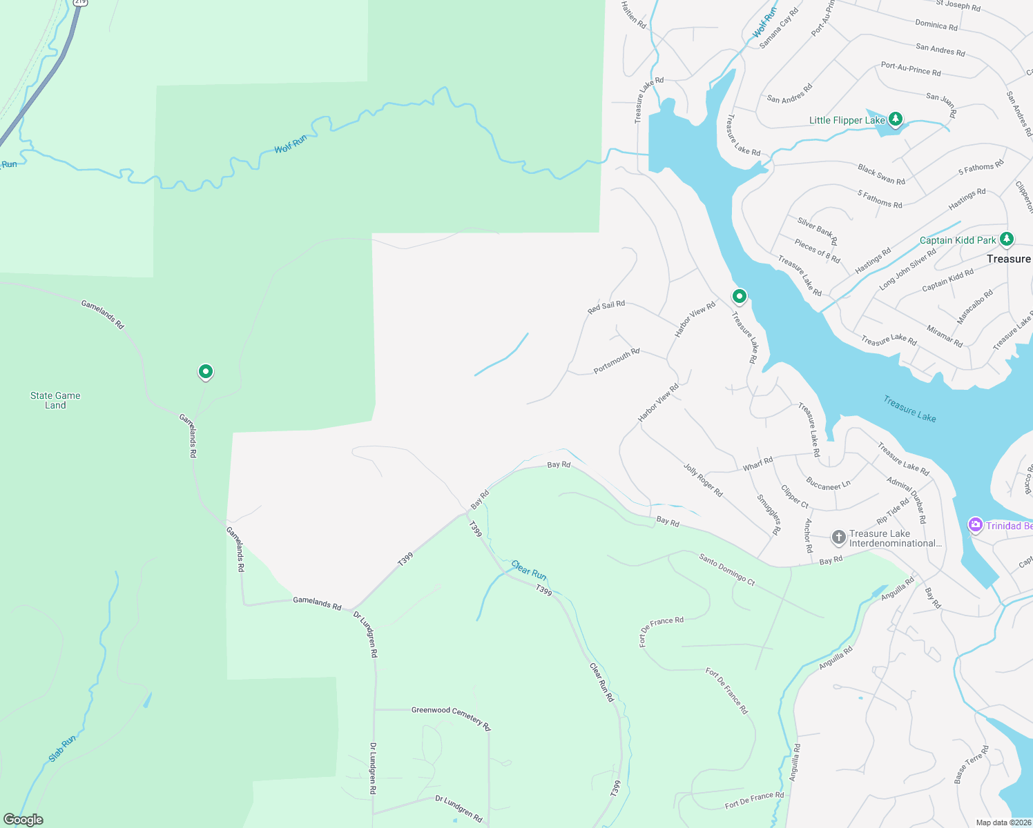 map of restaurants, bars, coffee shops, grocery stores, and more near 707 Red Sail Road in DuBois