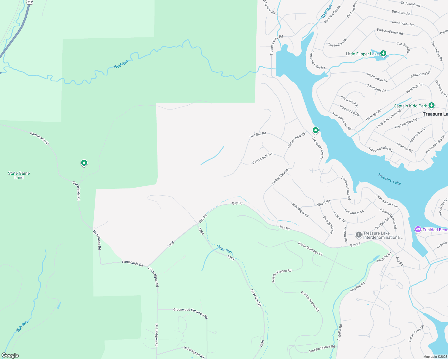 map of restaurants, bars, coffee shops, grocery stores, and more near 707 Red Sail Road in DuBois