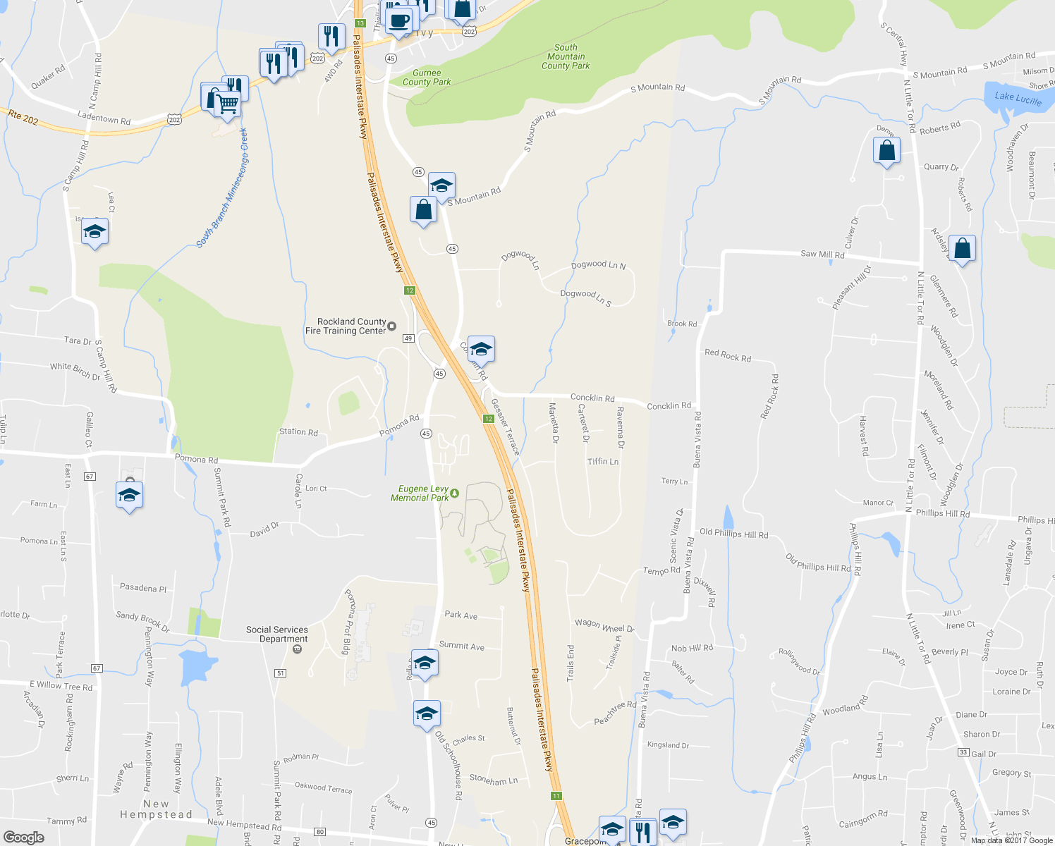 map of restaurants, bars, coffee shops, grocery stores, and more near 6 Neptune Court in Pomona