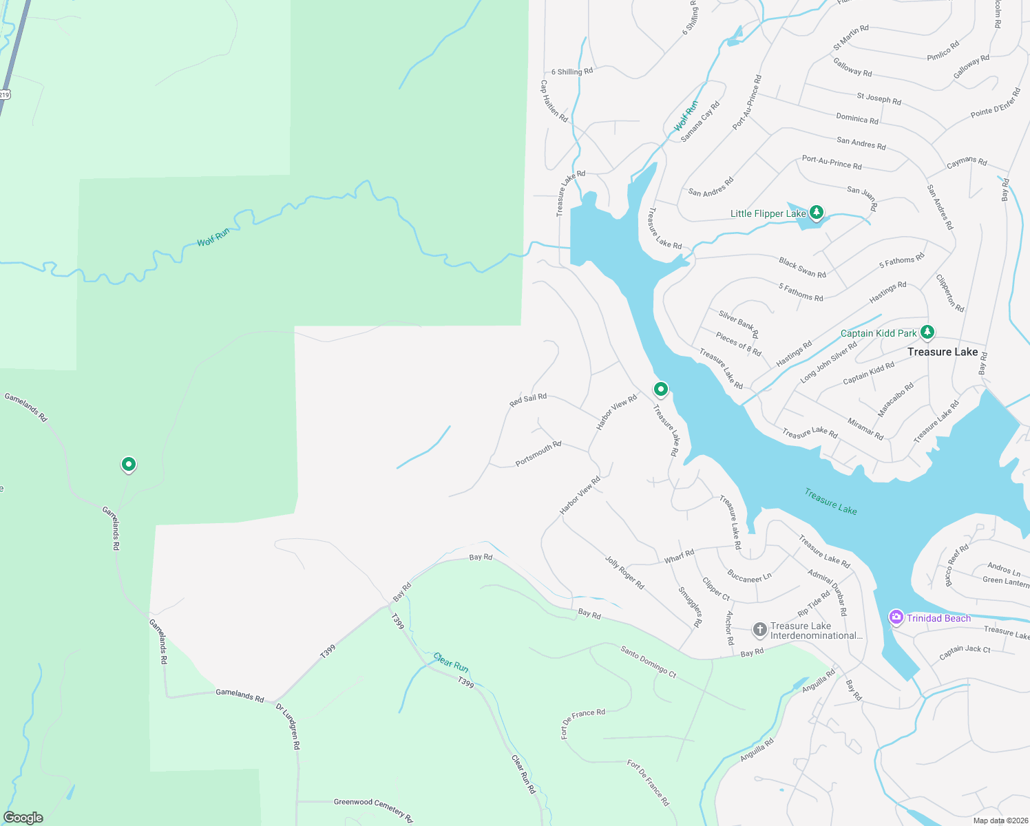 map of restaurants, bars, coffee shops, grocery stores, and more near 347 Red Sail Road in DuBois