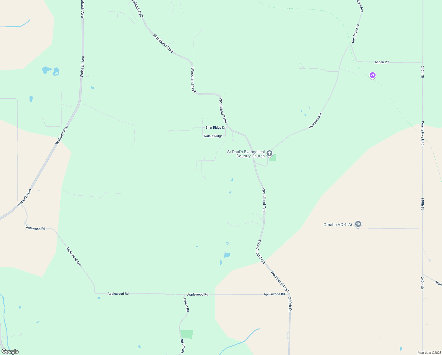 map of restaurants, bars, coffee shops, grocery stores, and more near 11063 Red Fox Ridge in Council Bluffs