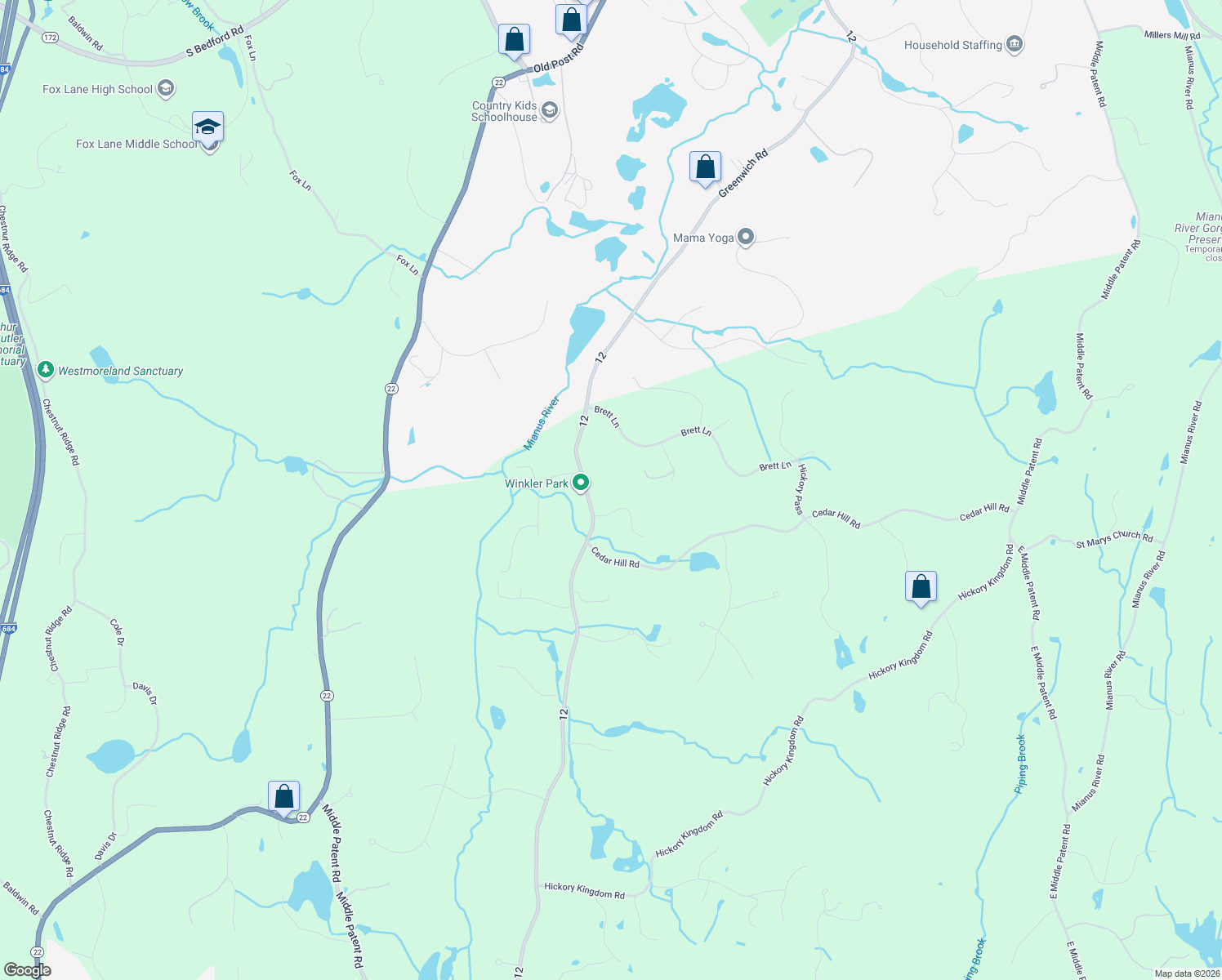 map of restaurants, bars, coffee shops, grocery stores, and more near 4 Gene Curry Drive in Bedford