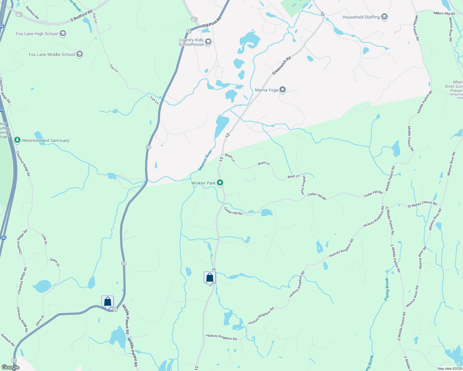 map of restaurants, bars, coffee shops, grocery stores, and more near 4 Gene Curry Drive in Bedford