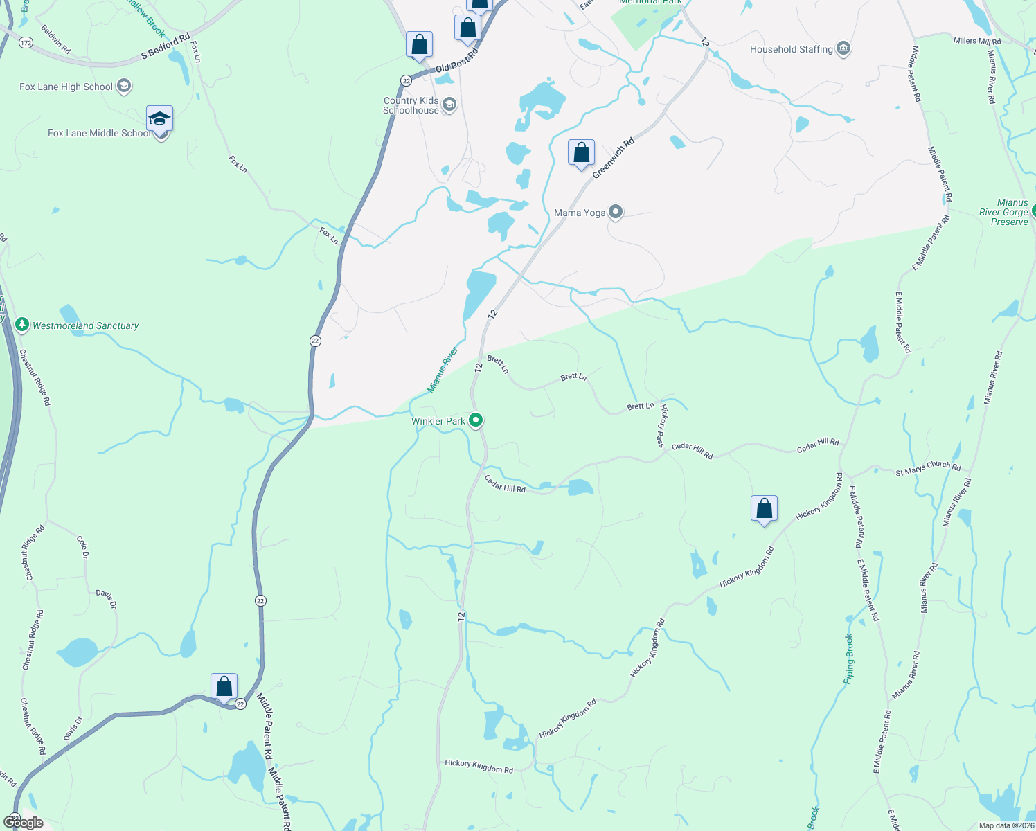 map of restaurants, bars, coffee shops, grocery stores, and more near 4 Gene Curry Drive in Bedford