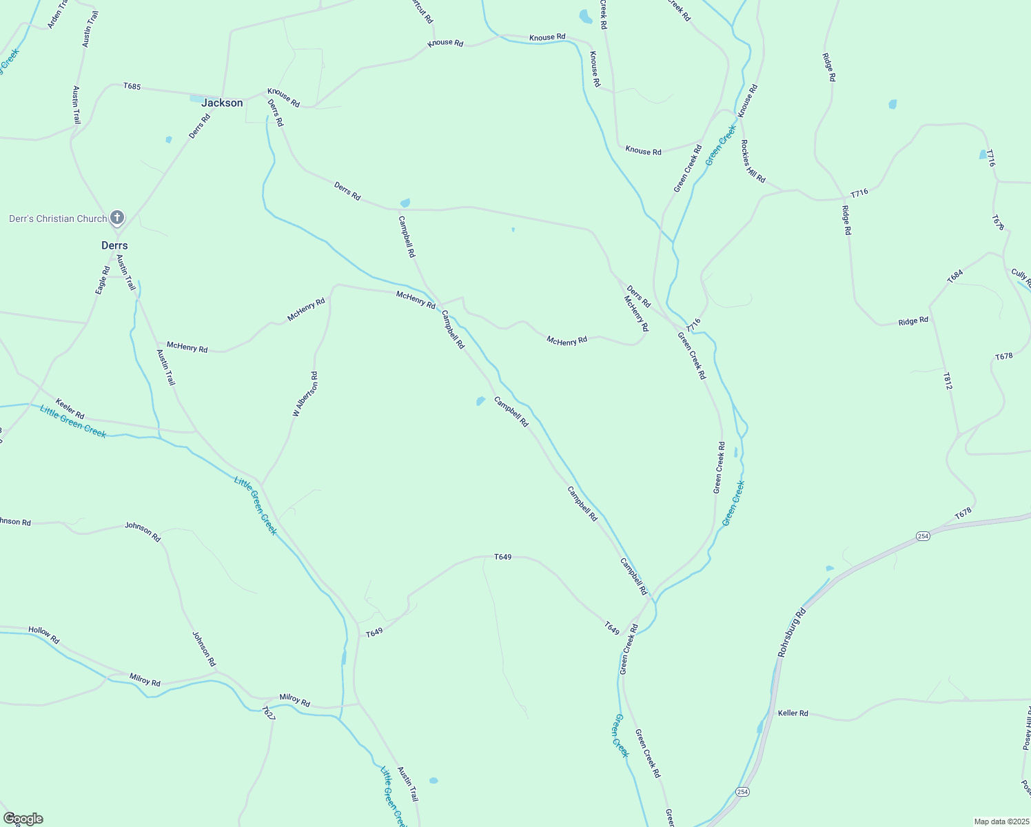 map of restaurants, bars, coffee shops, grocery stores, and more near Campbell Road in Benton
