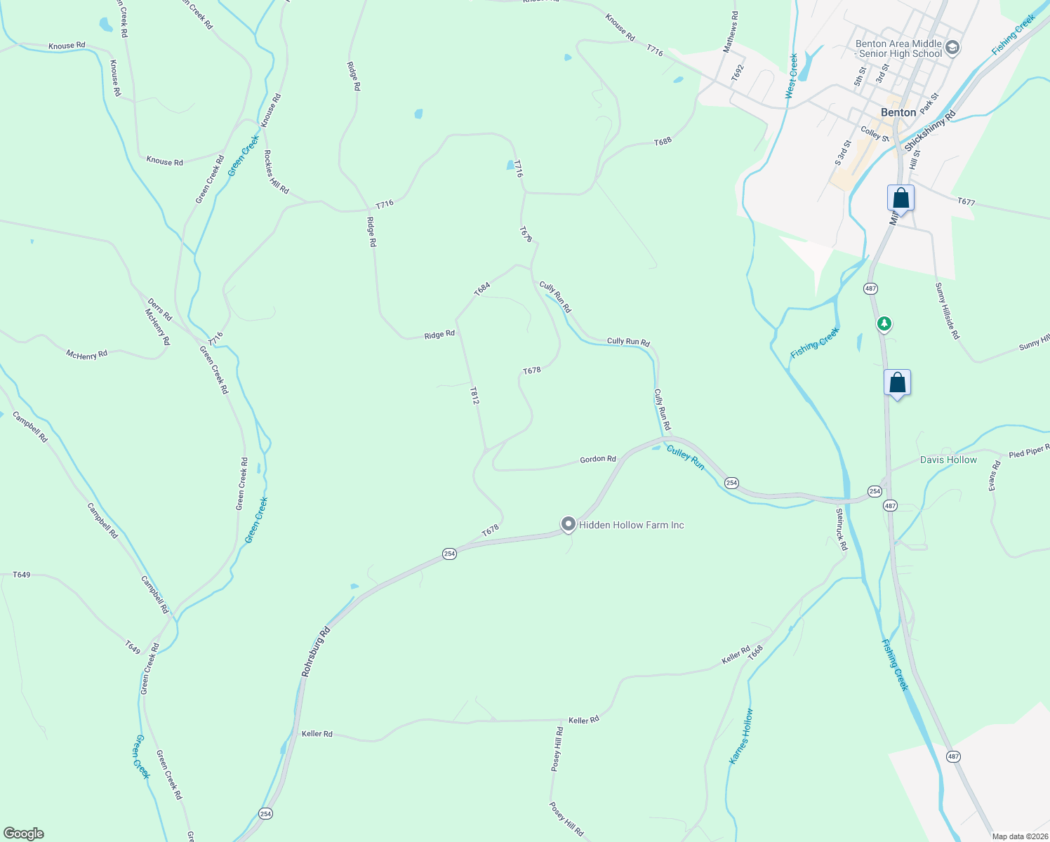 map of restaurants, bars, coffee shops, grocery stores, and more near 39 O Roy Road in Benton