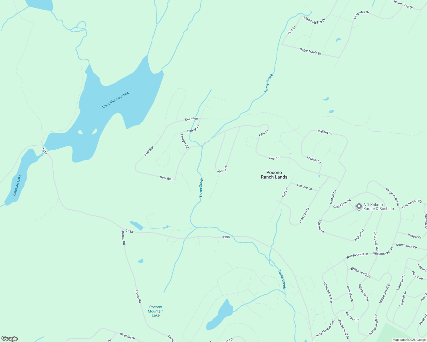 map of restaurants, bars, coffee shops, grocery stores, and more near 310 Ranchlands in Bushkill