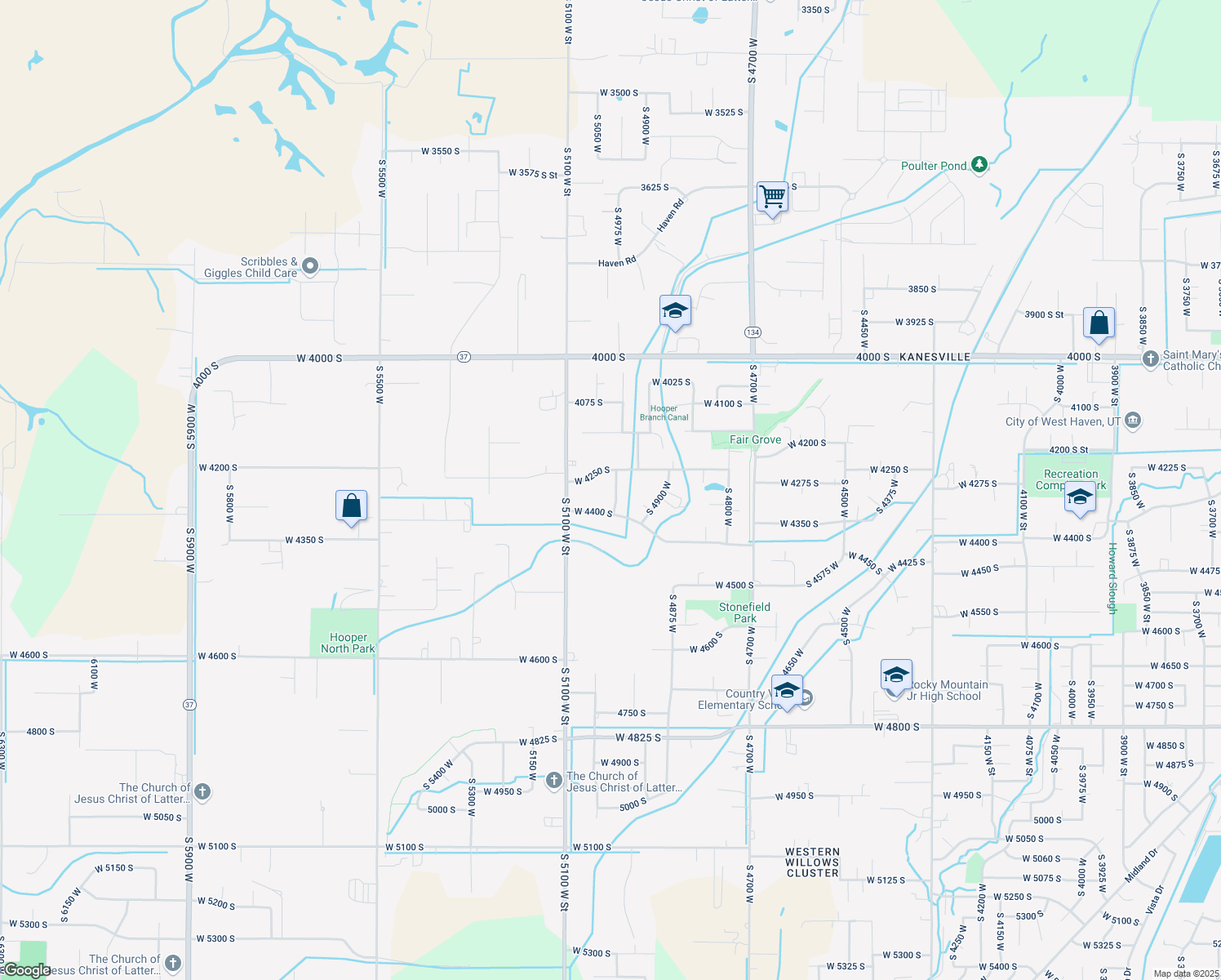 map of restaurants, bars, coffee shops, grocery stores, and more near 4321 5000 West in West Haven