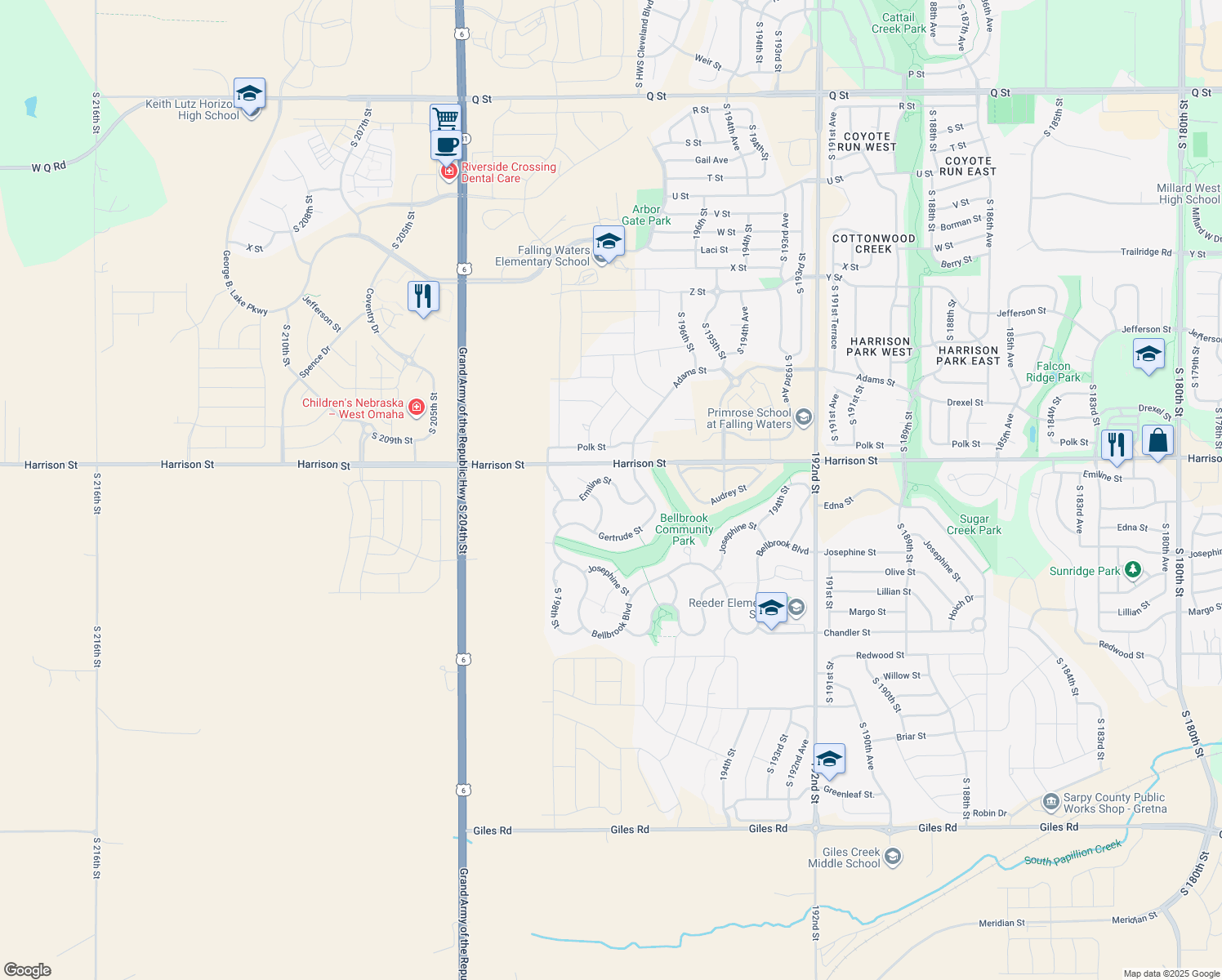 19841 Emiline Street, Gretna NE Walk Score