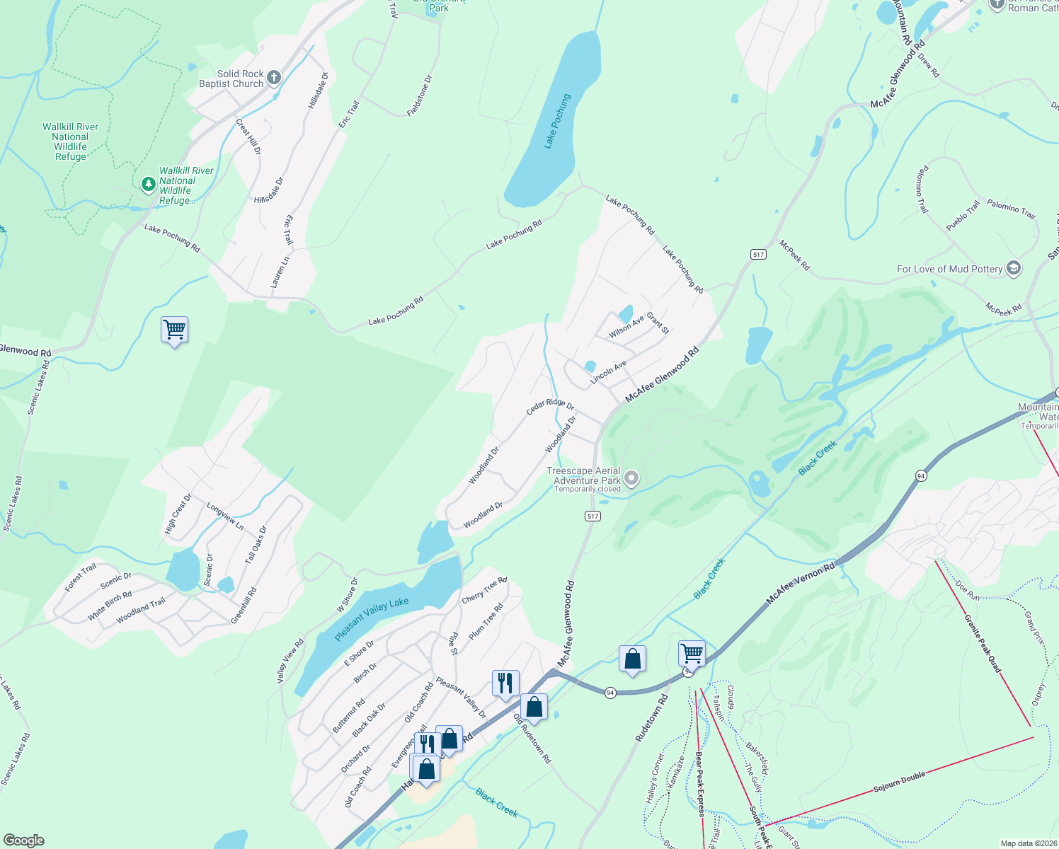 map of restaurants, bars, coffee shops, grocery stores, and more near 25 Cedar Ridge Drive in Sussex County