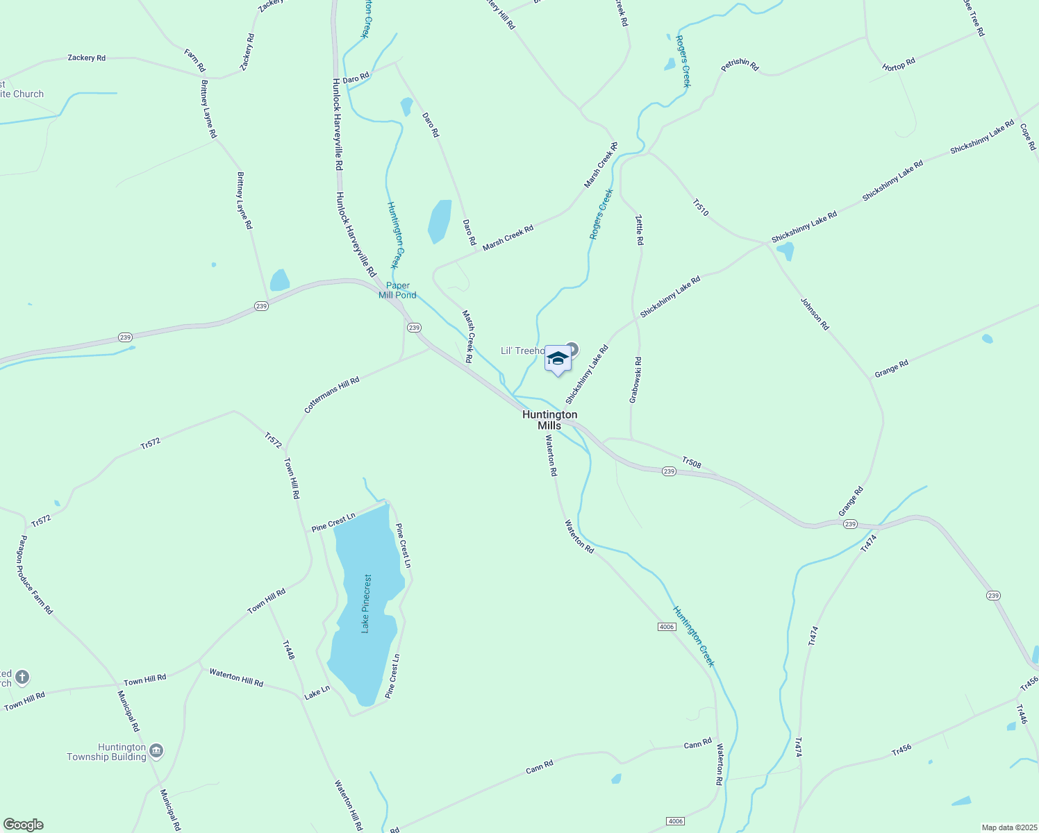 map of restaurants, bars, coffee shops, grocery stores, and more near 1088 Highway 239 in Shickshinny