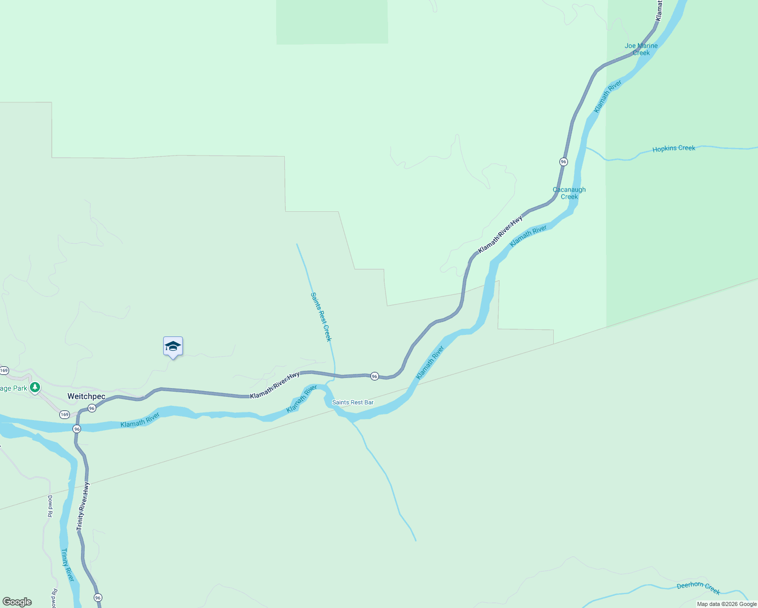 map of restaurants, bars, coffee shops, grocery stores, and more near in Weitchpec