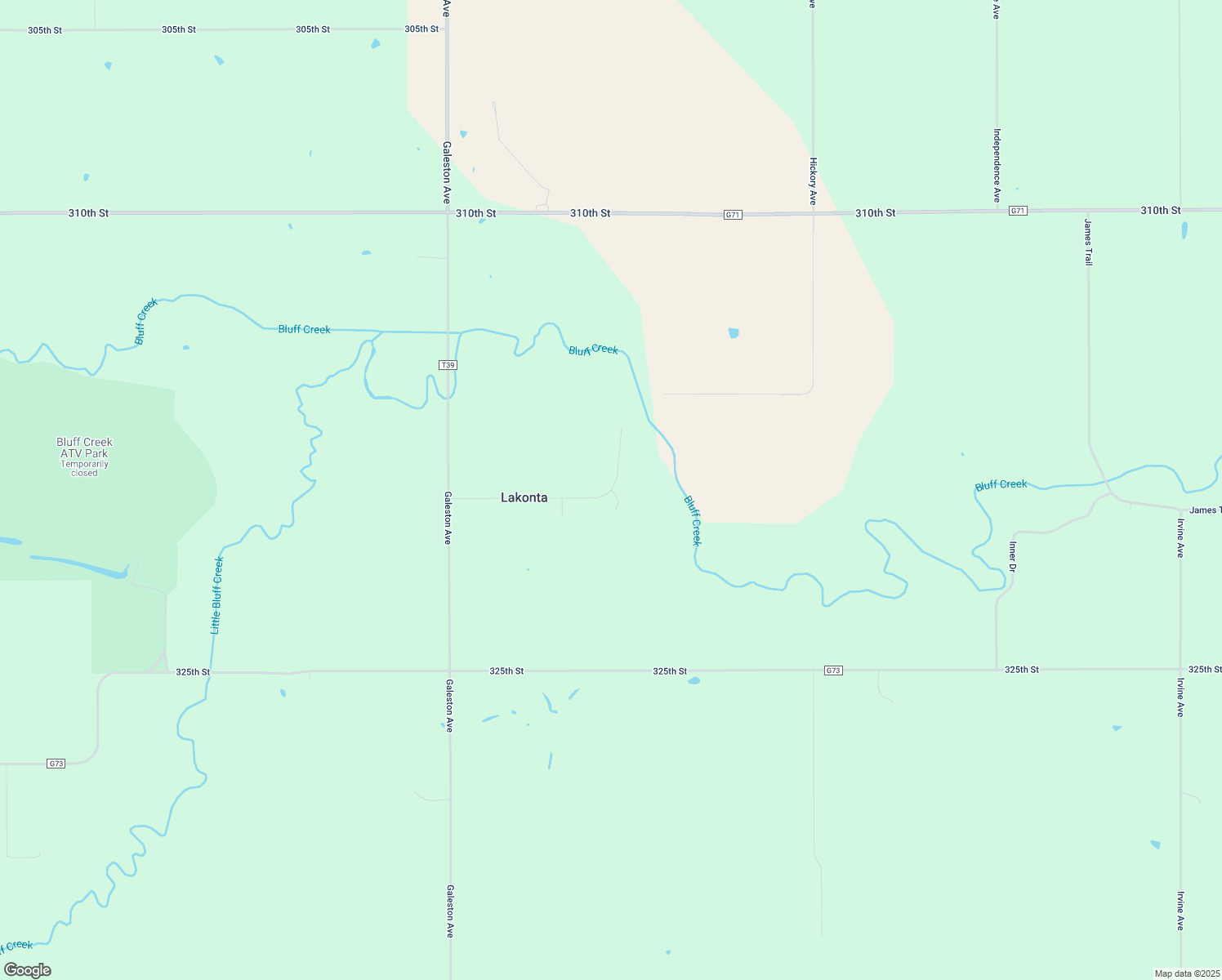 map of restaurants, bars, coffee shops, grocery stores, and more near 3171 Lakonta Oak Avenue in Eddyville