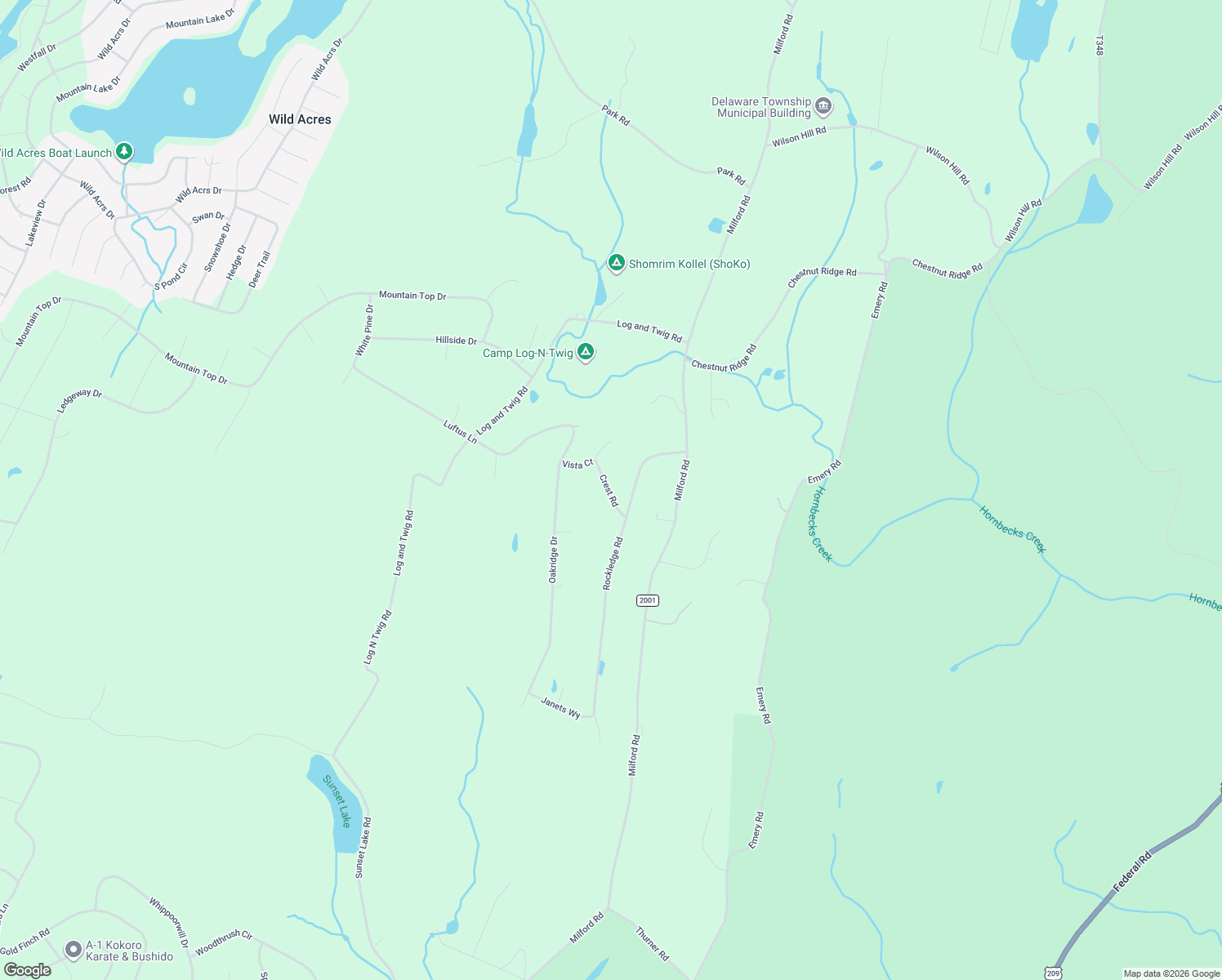 map of restaurants, bars, coffee shops, grocery stores, and more near 113 Crest Rd in Dingmans Ferry