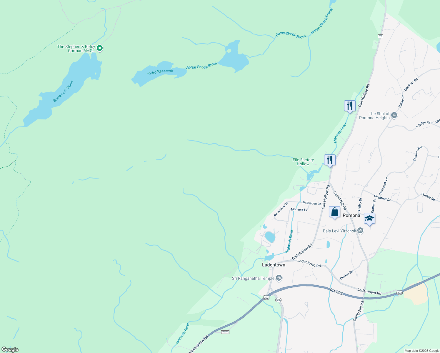 map of restaurants, bars, coffee shops, grocery stores, and more near 9 Sagamore Circle in Pomona