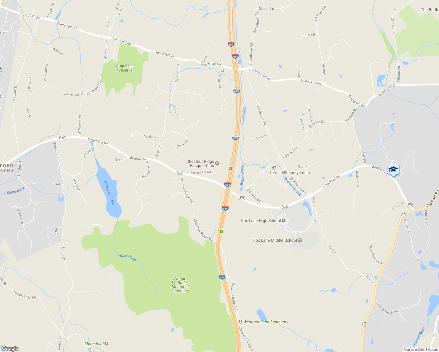 map of restaurants, bars, coffee shops, grocery stores, and more near 33 Snyders Hill Road in Mount Kisco