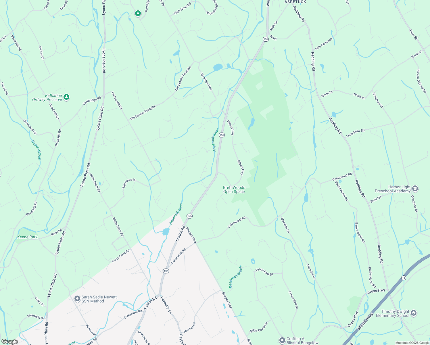 map of restaurants, bars, coffee shops, grocery stores, and more near 531 Westport Turnpike in Fairfield