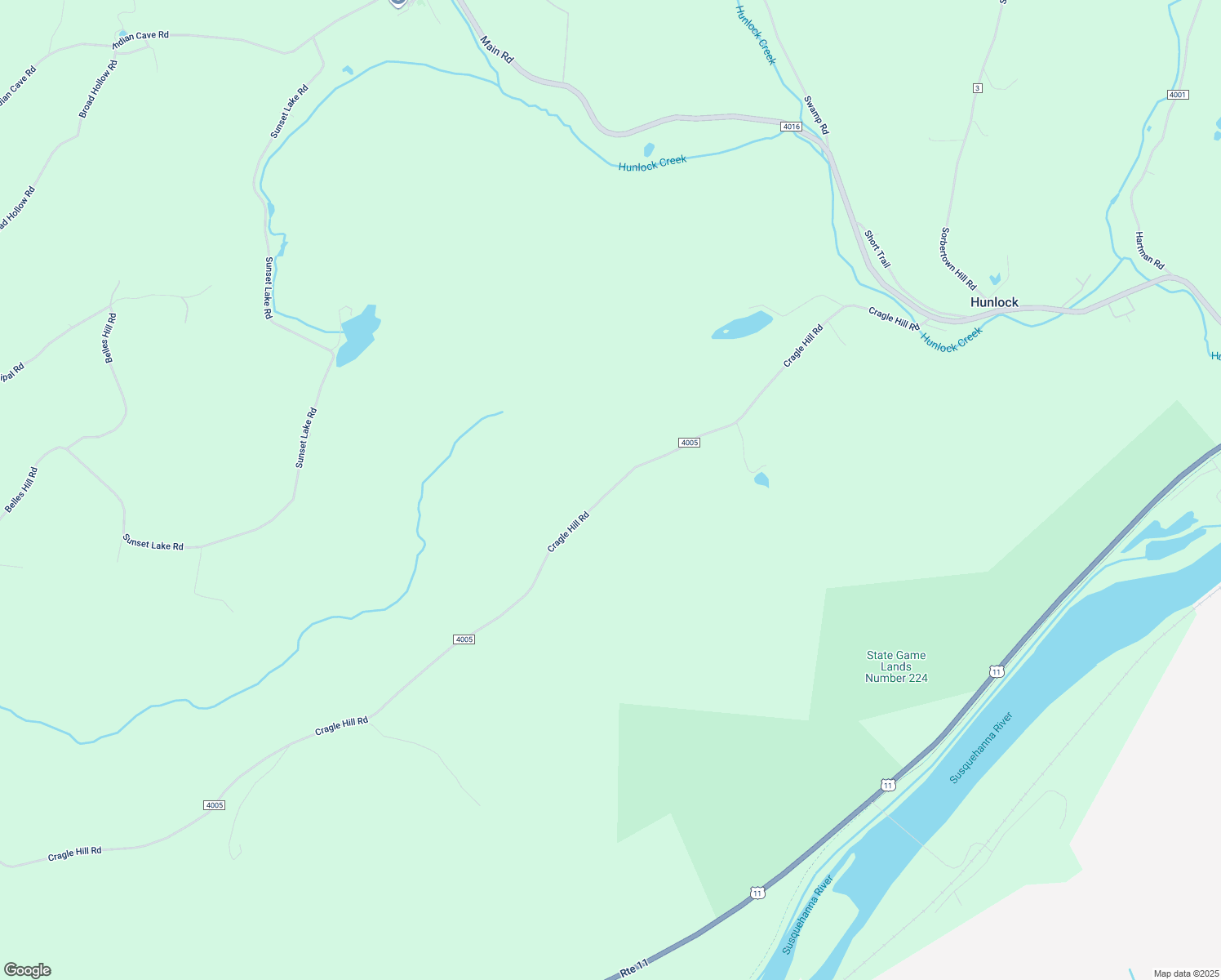 map of restaurants, bars, coffee shops, grocery stores, and more near State Route 4005 in Shickshinny