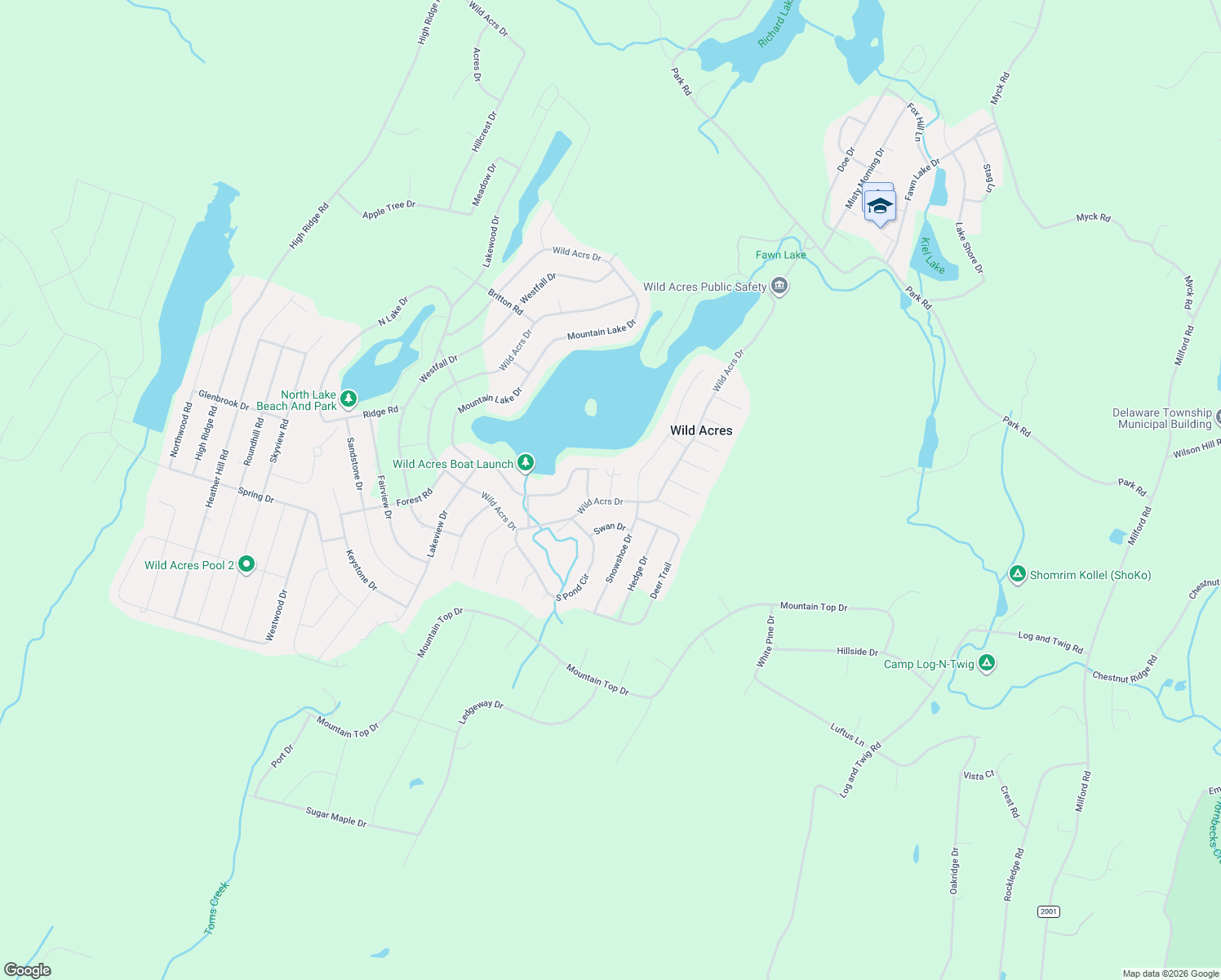 map of restaurants, bars, coffee shops, grocery stores, and more near Easement Rd in Pike