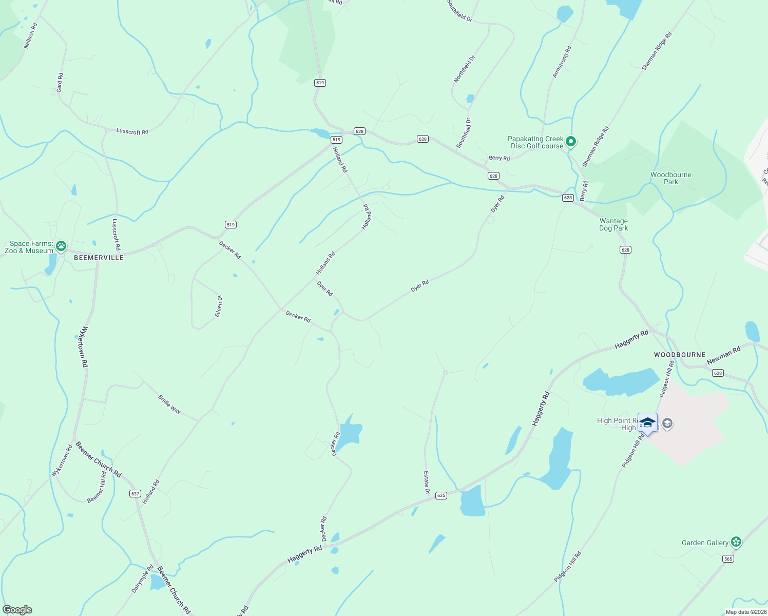 map of restaurants, bars, coffee shops, grocery stores, and more near 33 Dyer Road in Wantage