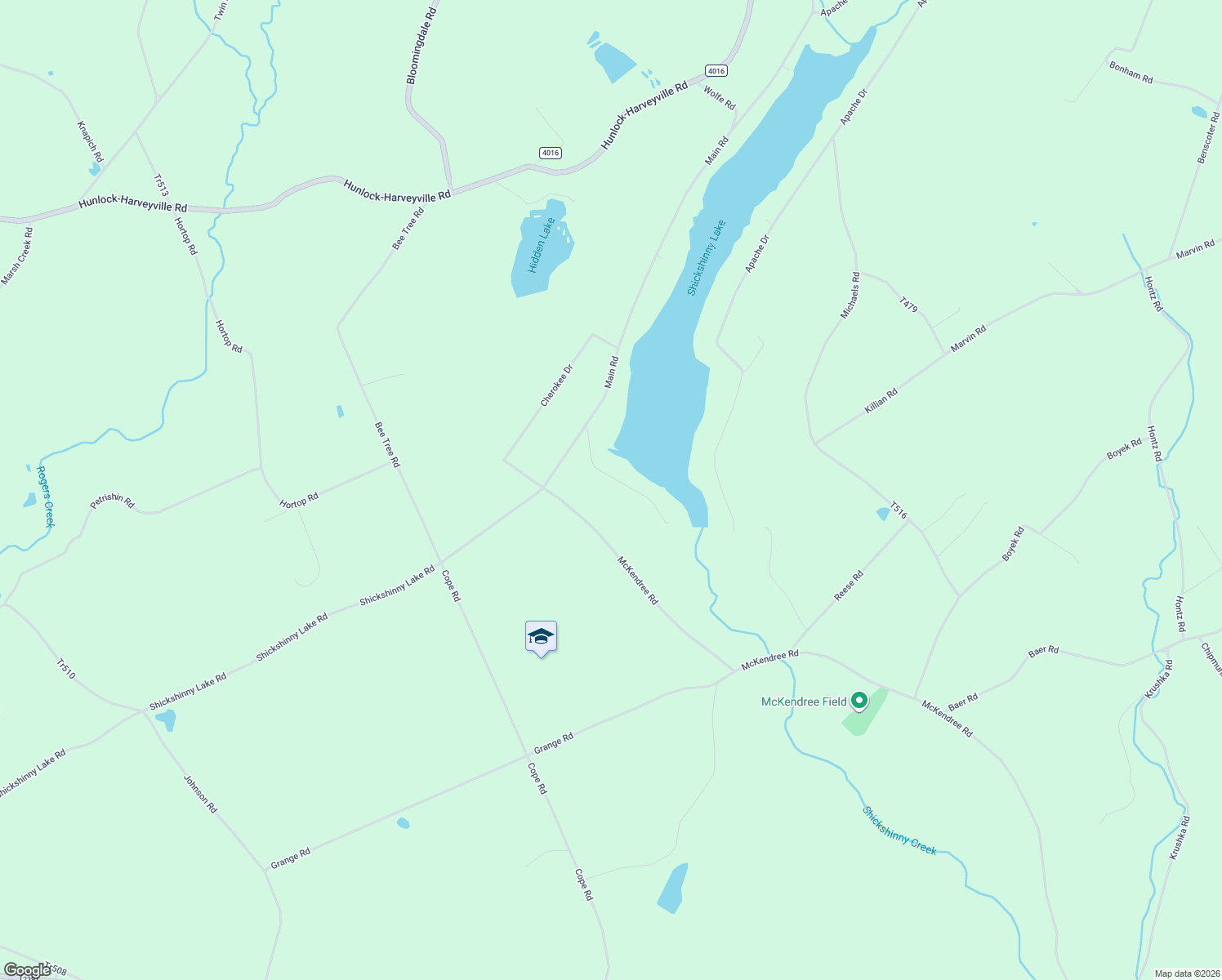map of restaurants, bars, coffee shops, grocery stores, and more near 37 Seneca Drive in Shickshinny