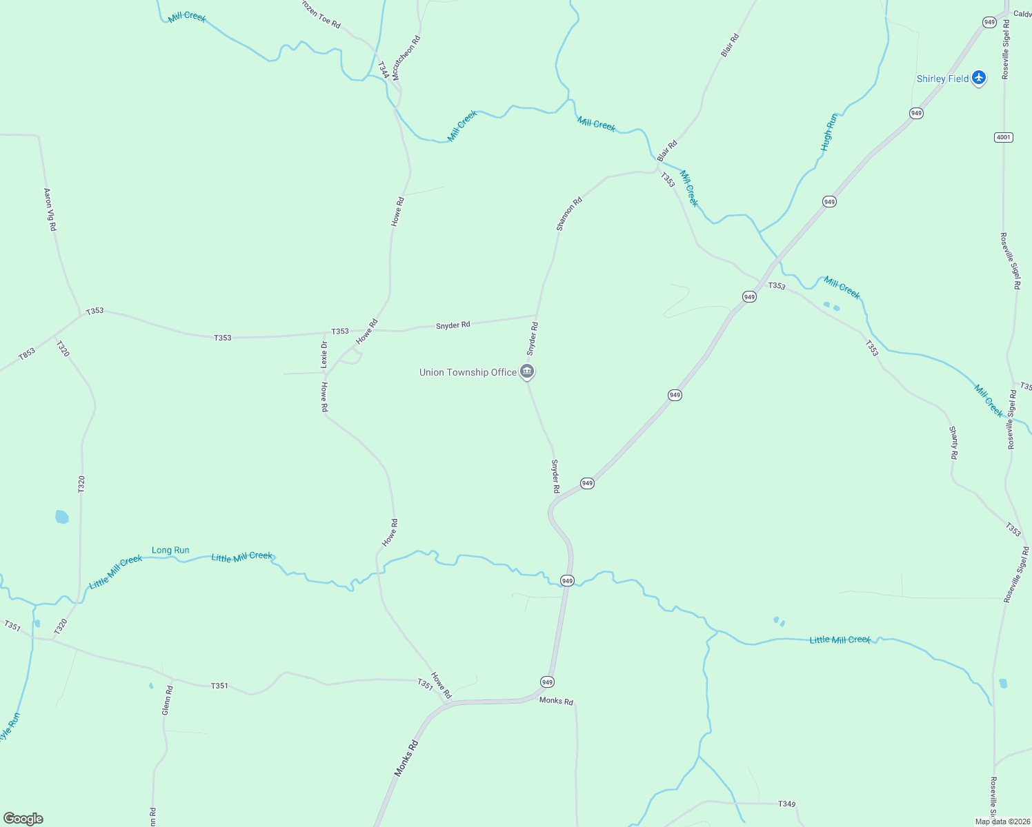 map of restaurants, bars, coffee shops, grocery stores, and more near 385 Snyder Road in Corsica