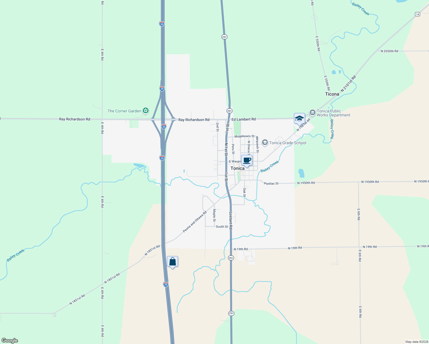 map of restaurants, bars, coffee shops, grocery stores, and more near 137 2nd Street in Tonica