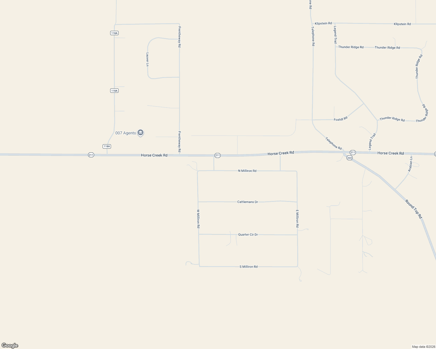 map of restaurants, bars, coffee shops, grocery stores, and more near 7709 North Milliron Road in Cheyenne